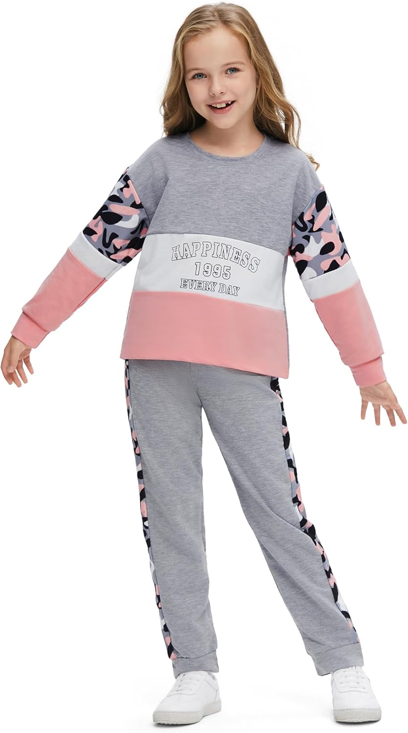 PATPAT Little Girls Clothes Crew Neck Leopard Colo...