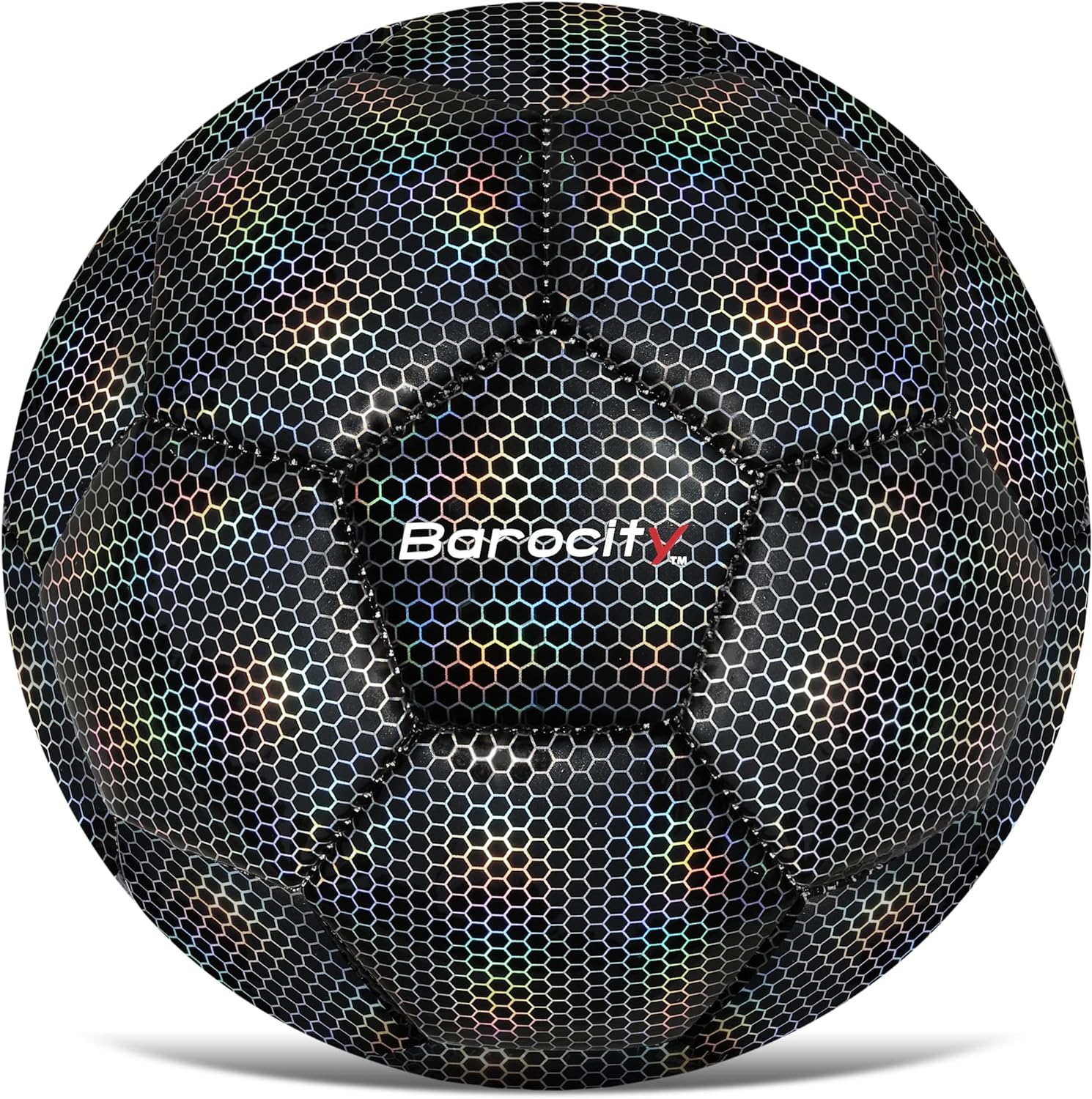 Soccer Ball - Premium Boy and Girl Official Match Ball with Cool Reflective Irid...