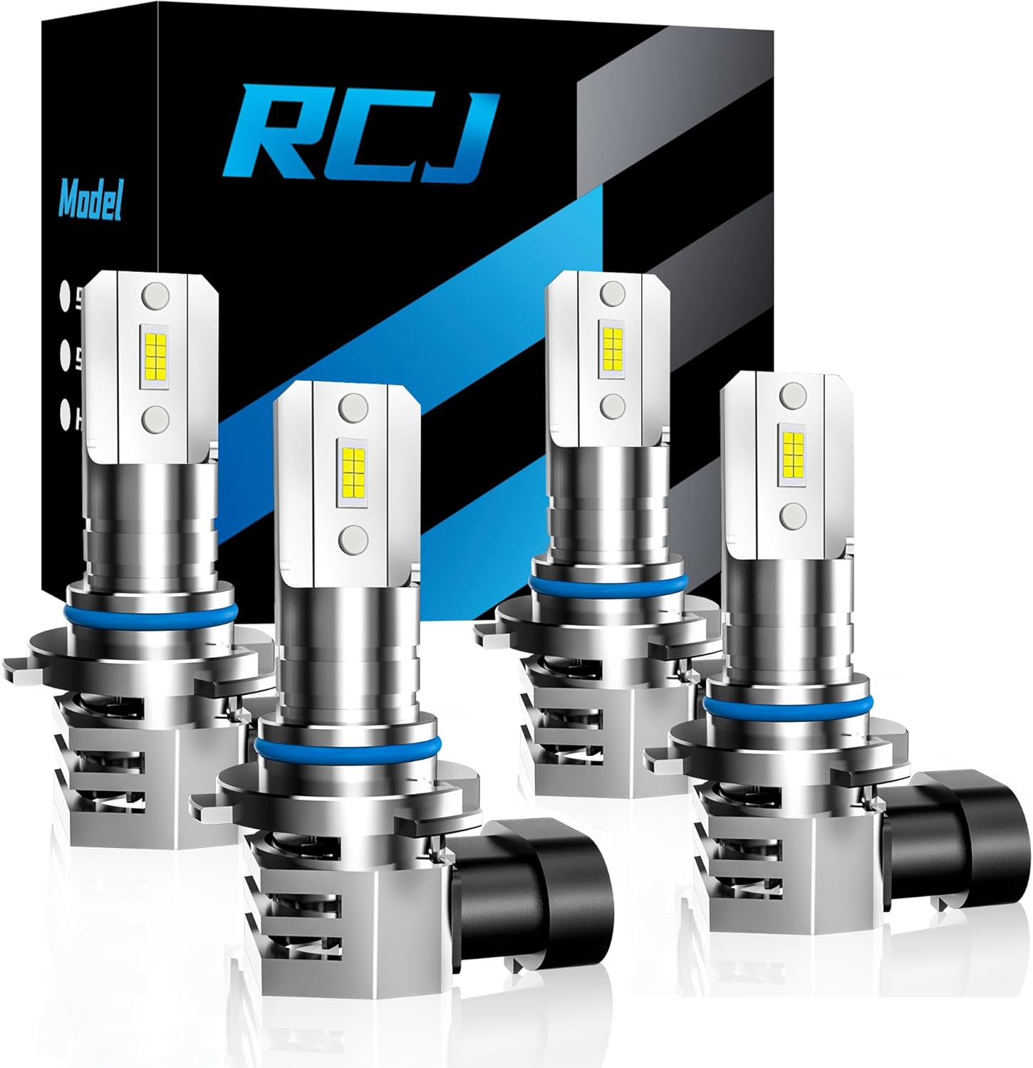 RCJ 9005/HB3 9006/HB4 Bulbs Combo, Fog Light 6000K Cool White with Cooling Fan,...