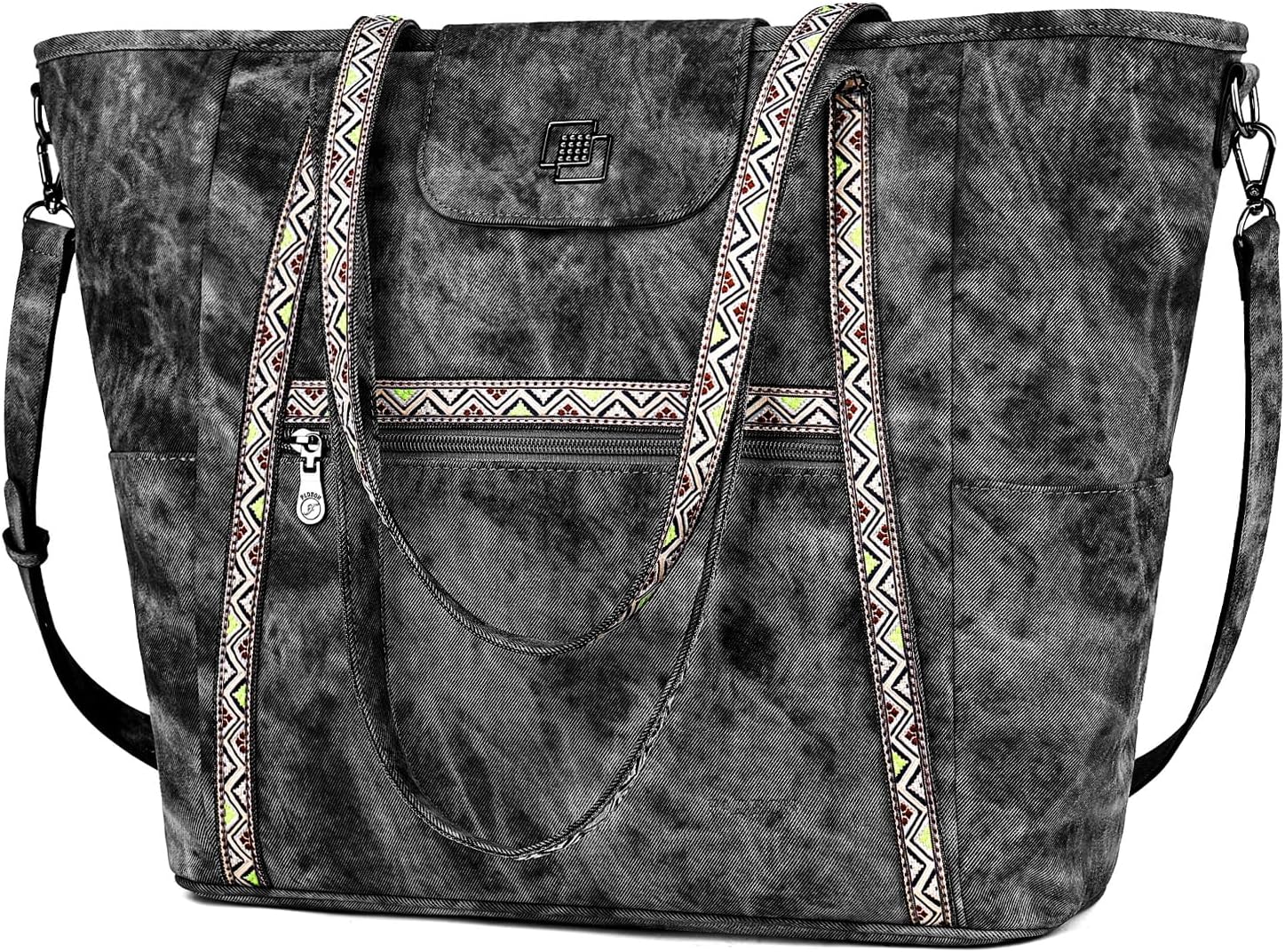 FADEON Large Laptop Tote Bag for Women Designer Leather Laptop Bag Fashion Trave...