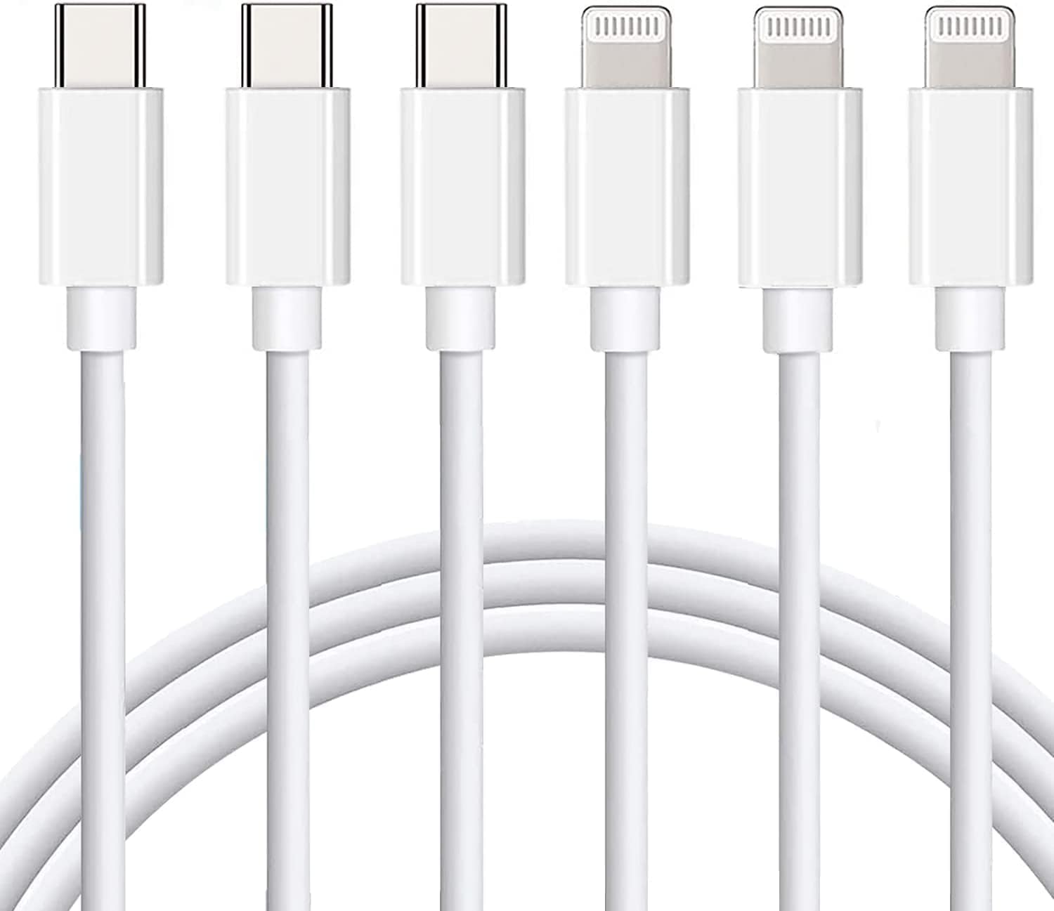 Lightning Cable [MFi Certified] 3Pack 6FT iPhone Fast Charger Cable Power Delive...