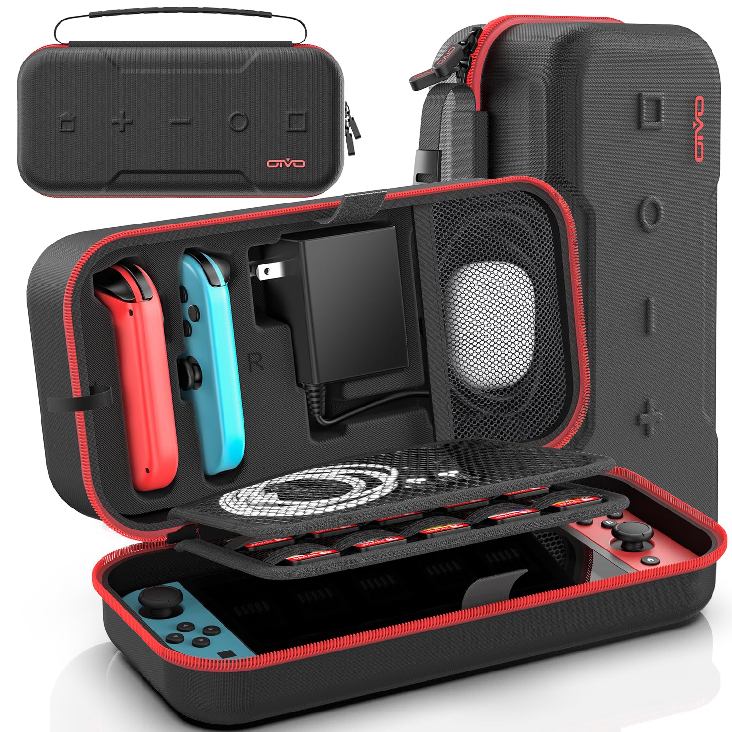 Switch OLED Carrying Case Compatible with Nintendo Switch & Switch OLED, Portabl...