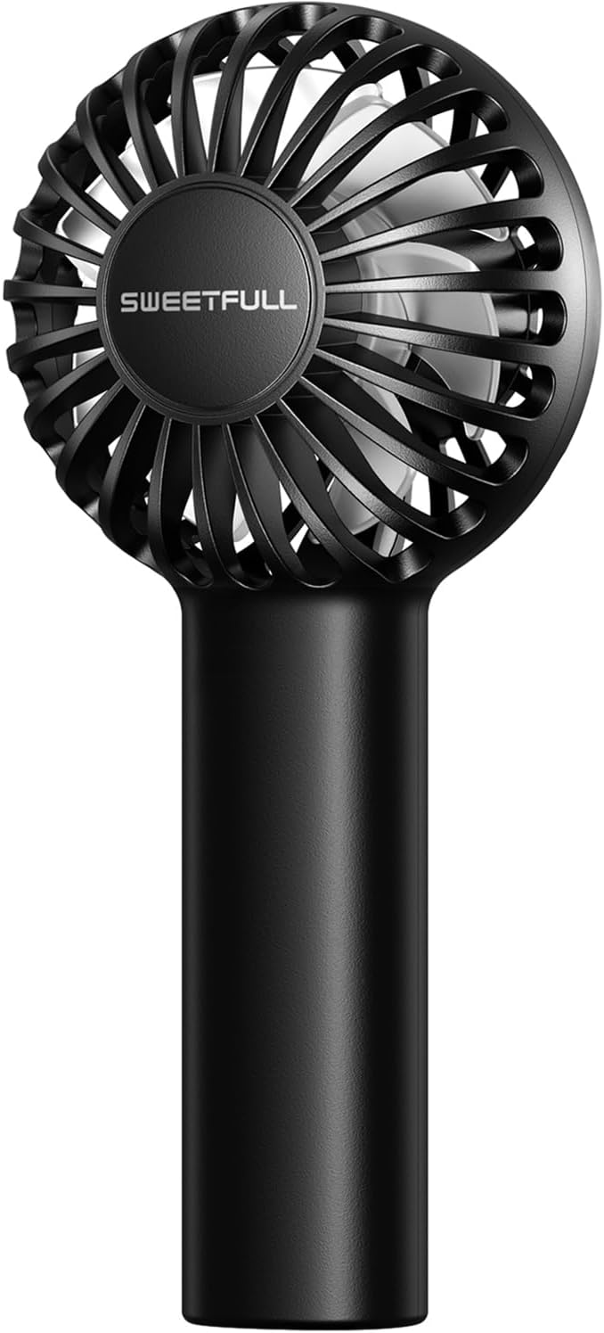 SWEETFULL Mini Portable Fan Powerful Handheld Fan Rechargeable,3 Speeds Personal...