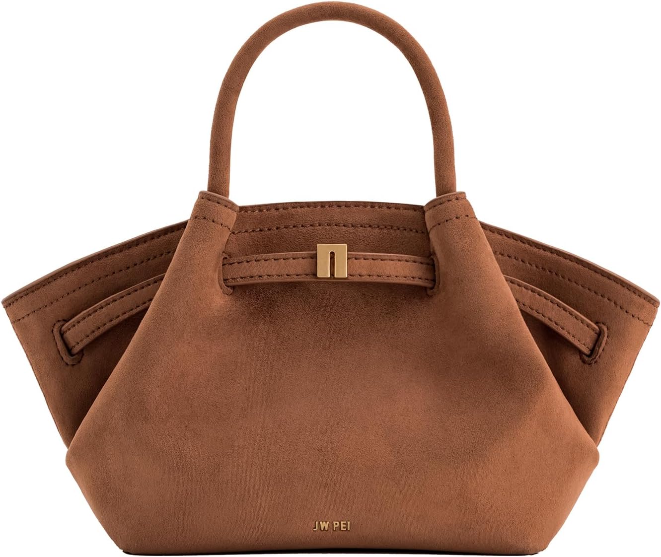JW PEI Women's Hana Mini Faux Suede Tote Bag Brown