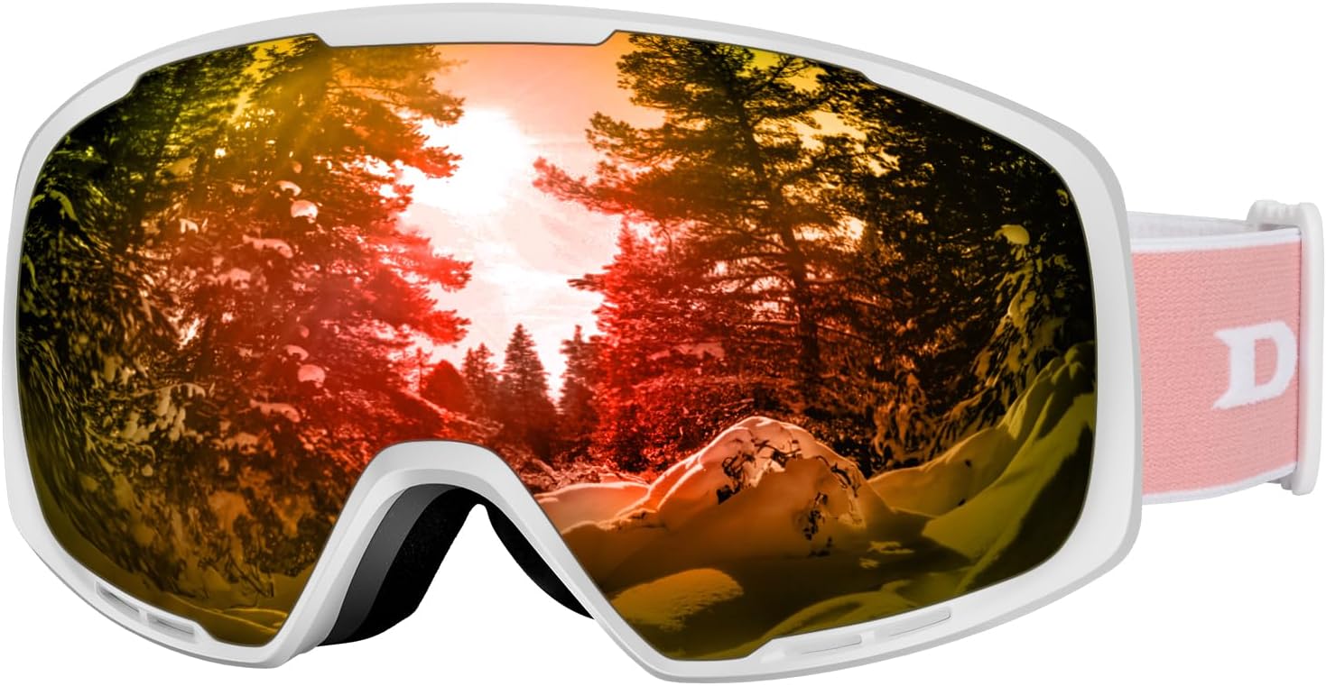 Ski Goggles - OTG UV Protection Anti fog Snow/Snowboard Goggles for Men Women Ad...