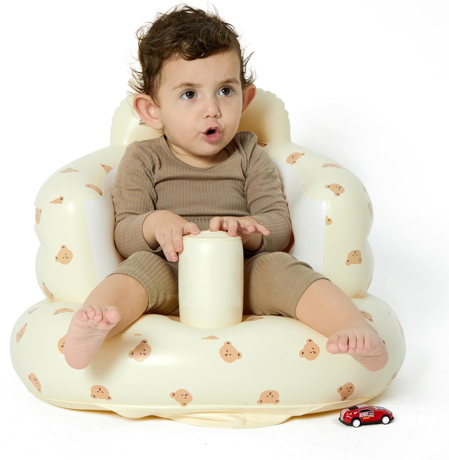 mink Baby Inflatable Seat for Babies 3-36 Months, Built in Air Pump Infant Back...