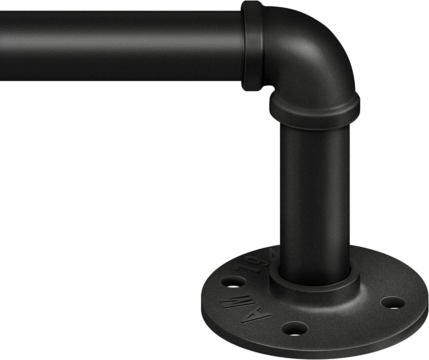 Zeerobee Curtain Rods for Windows 66 to 120, 1 Inch Industrial Wrap Around Black...