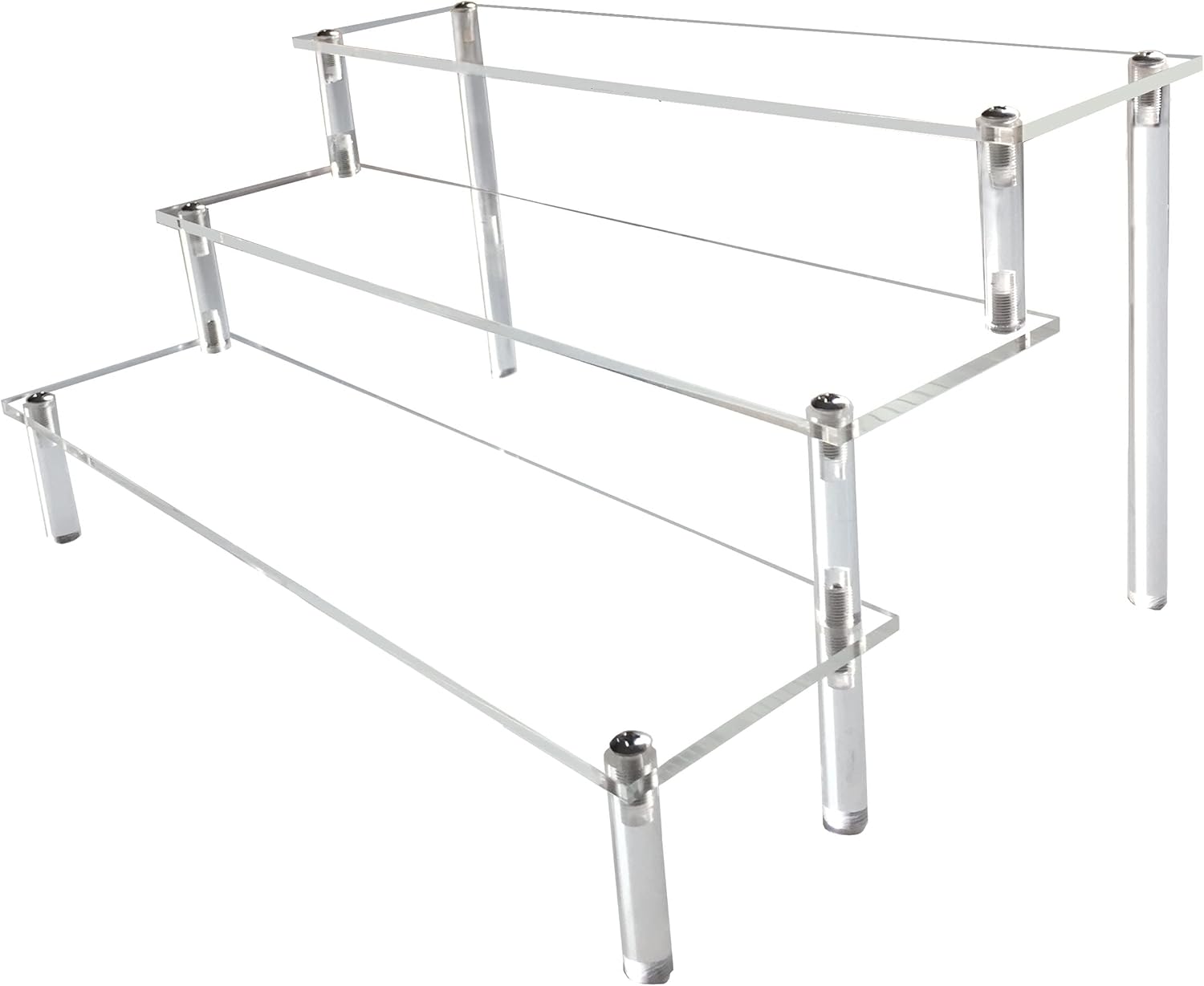Acrylic Riser,Clear Display Risers Stand Perfume Organizer Cologne Acrylic Shelv...