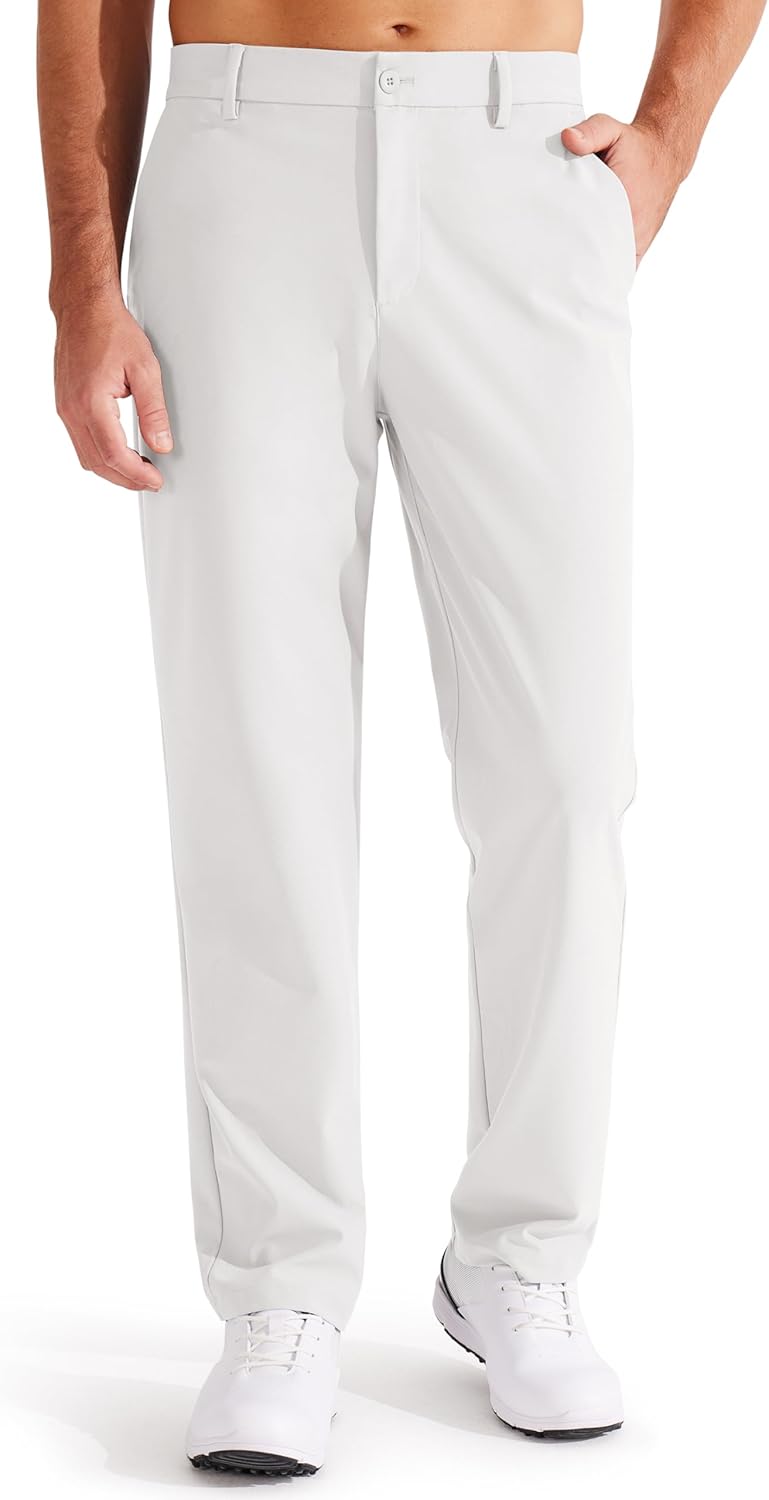 Libin Men's Golf Pants Classic Fit Flat Front Work Dress Pants 29" 31" 33" Stret...