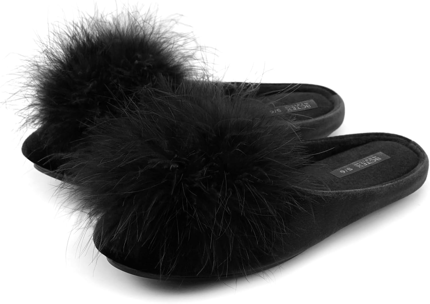 BCTEX COLL Women's Cozy Velvet Memory Foam House Slipper, Ladies Fuzzy Bedroom S...