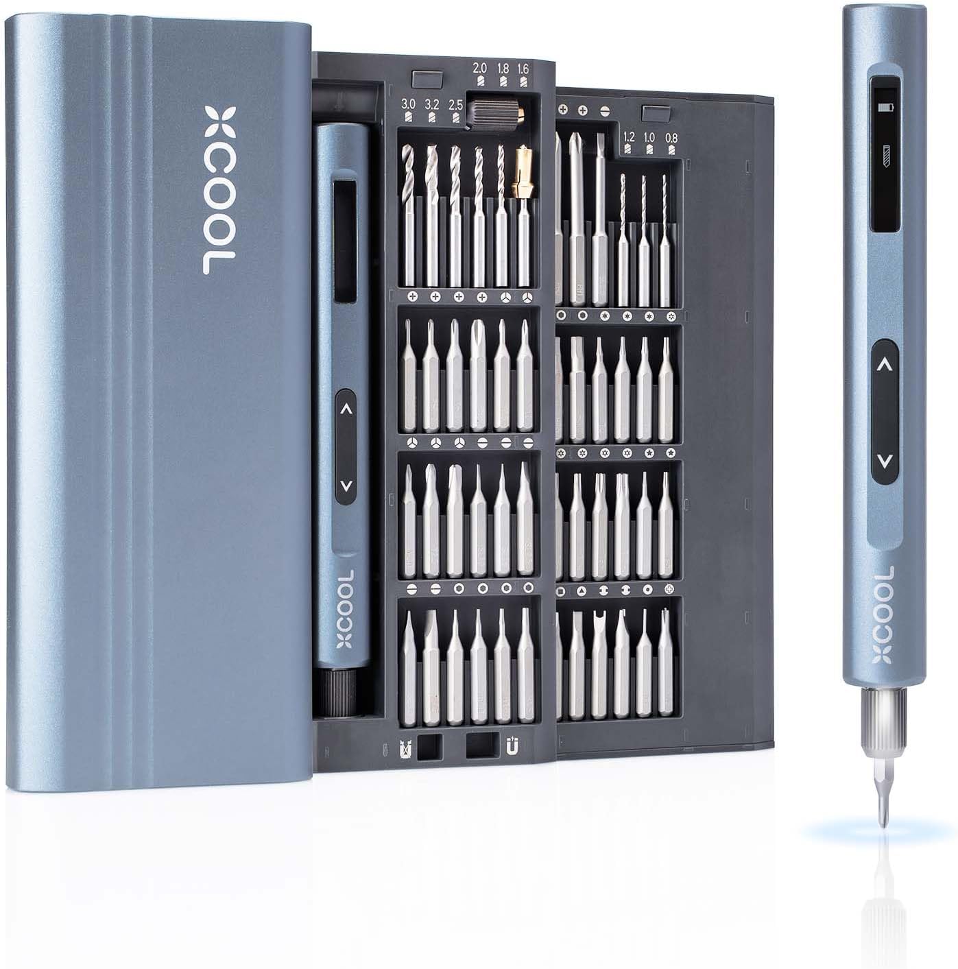 Mini Electric Screwdriver Set with Drill Bits, 52-in-1 400RPM 5 Torque Settings...