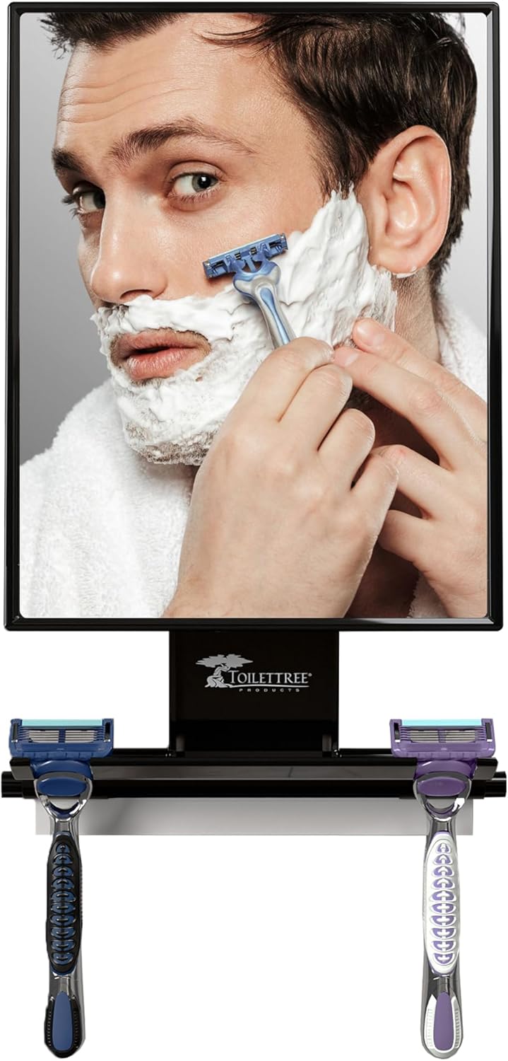 ToiletTree Products Fogless Shower Mirror - Anti-Fog Mirror - Adjustable Shaving...