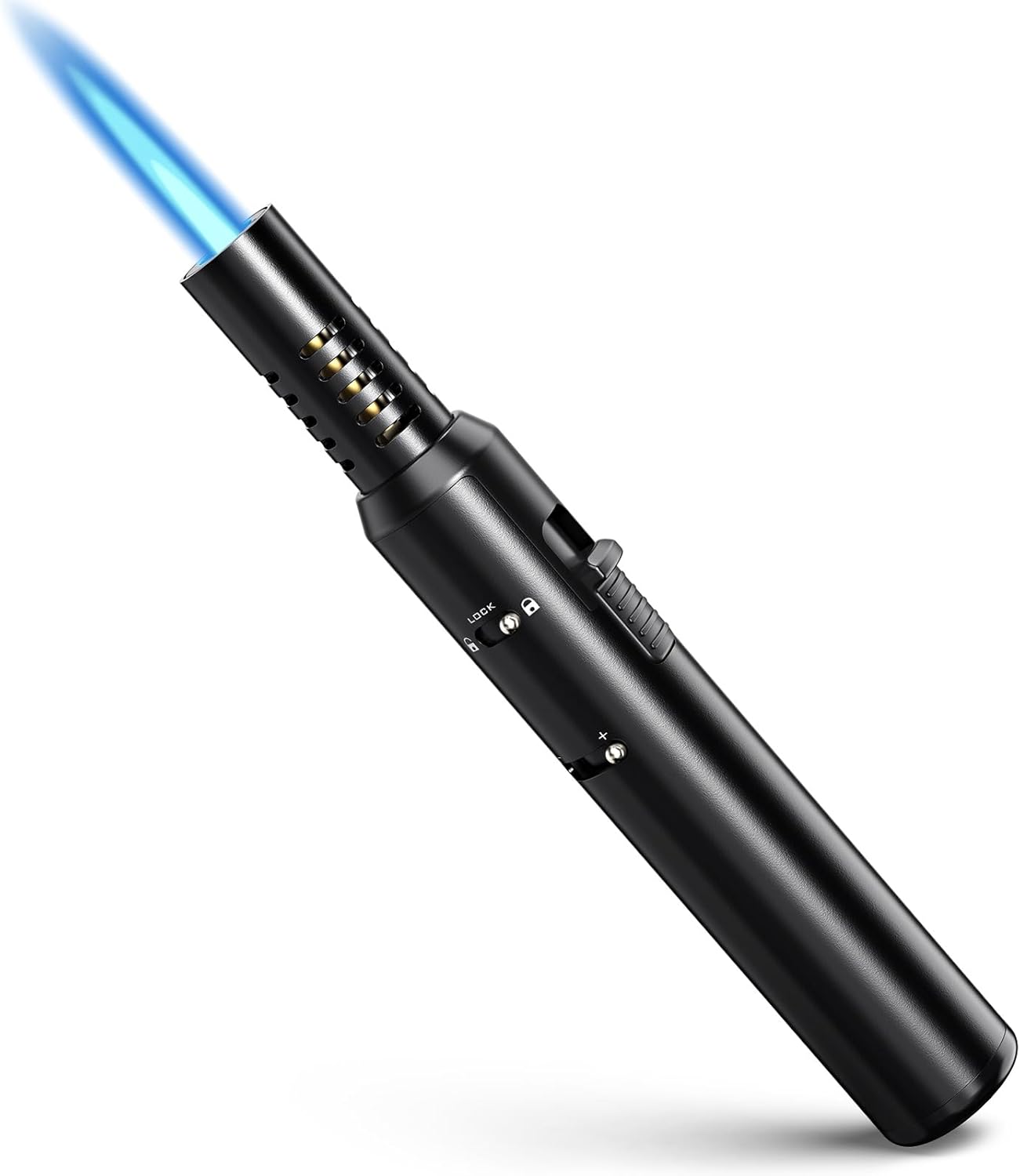 Butane Torch Lighter, Refillable Kitchen Blow Torch with Safety Lock & Adjustabl...