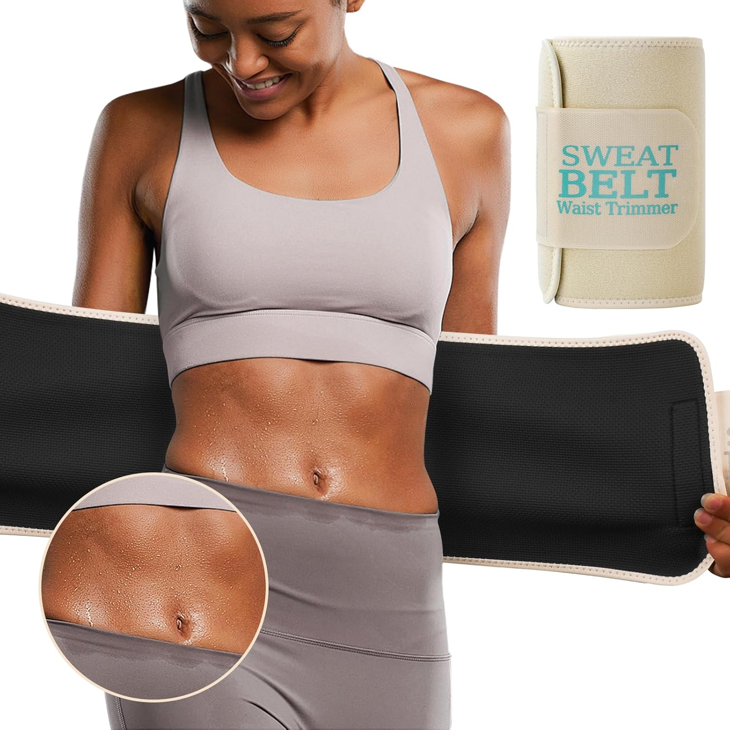 LKV Sweat Waist Trainer for Women Belly Fat Neoprene Waist Trimmer for Women Wor...