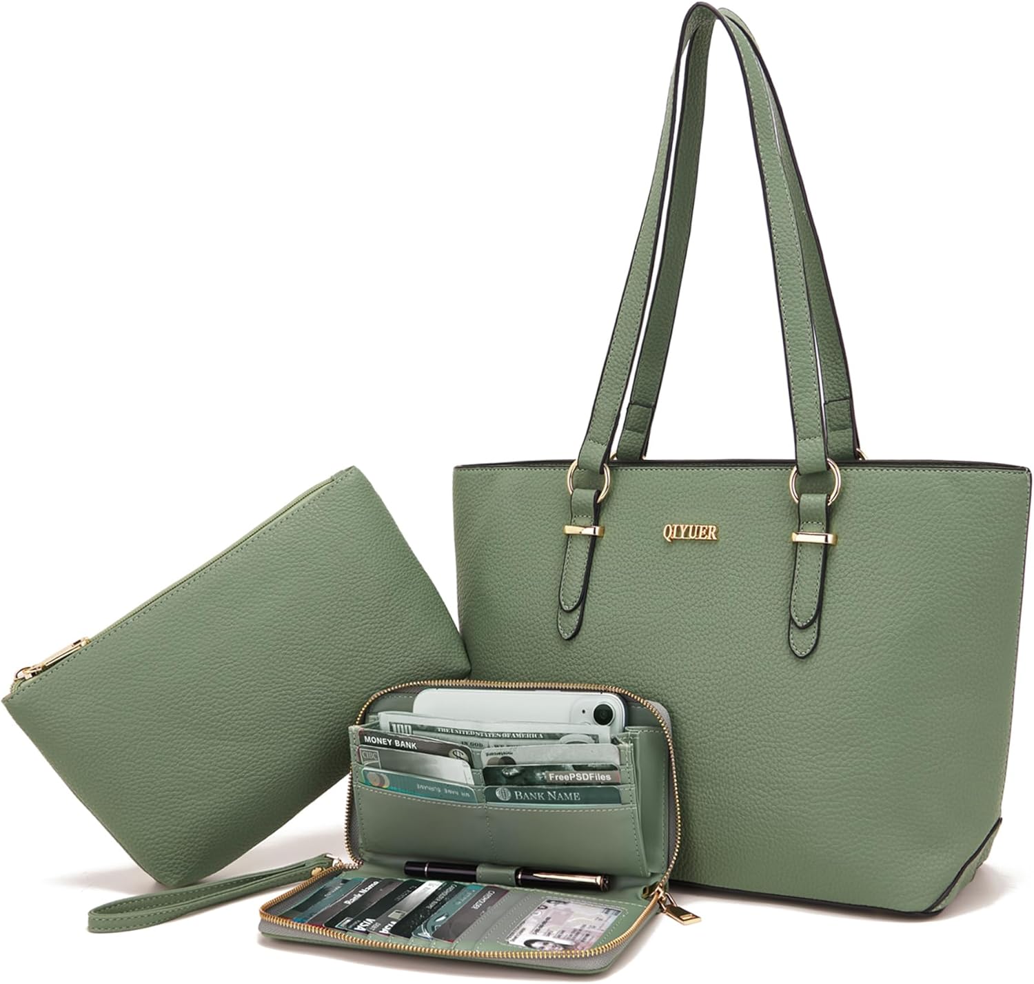 Purses And Wallets Set For Women Work Tote Satchel Handbags Shoulder Bag Top Han...