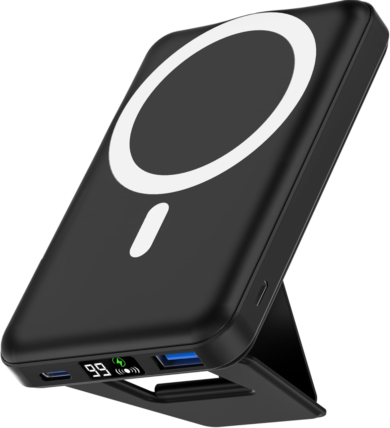 podoru for Magsafe Battery Pack, Foldable 10000mAh Magnetic Power Bank with USB-...