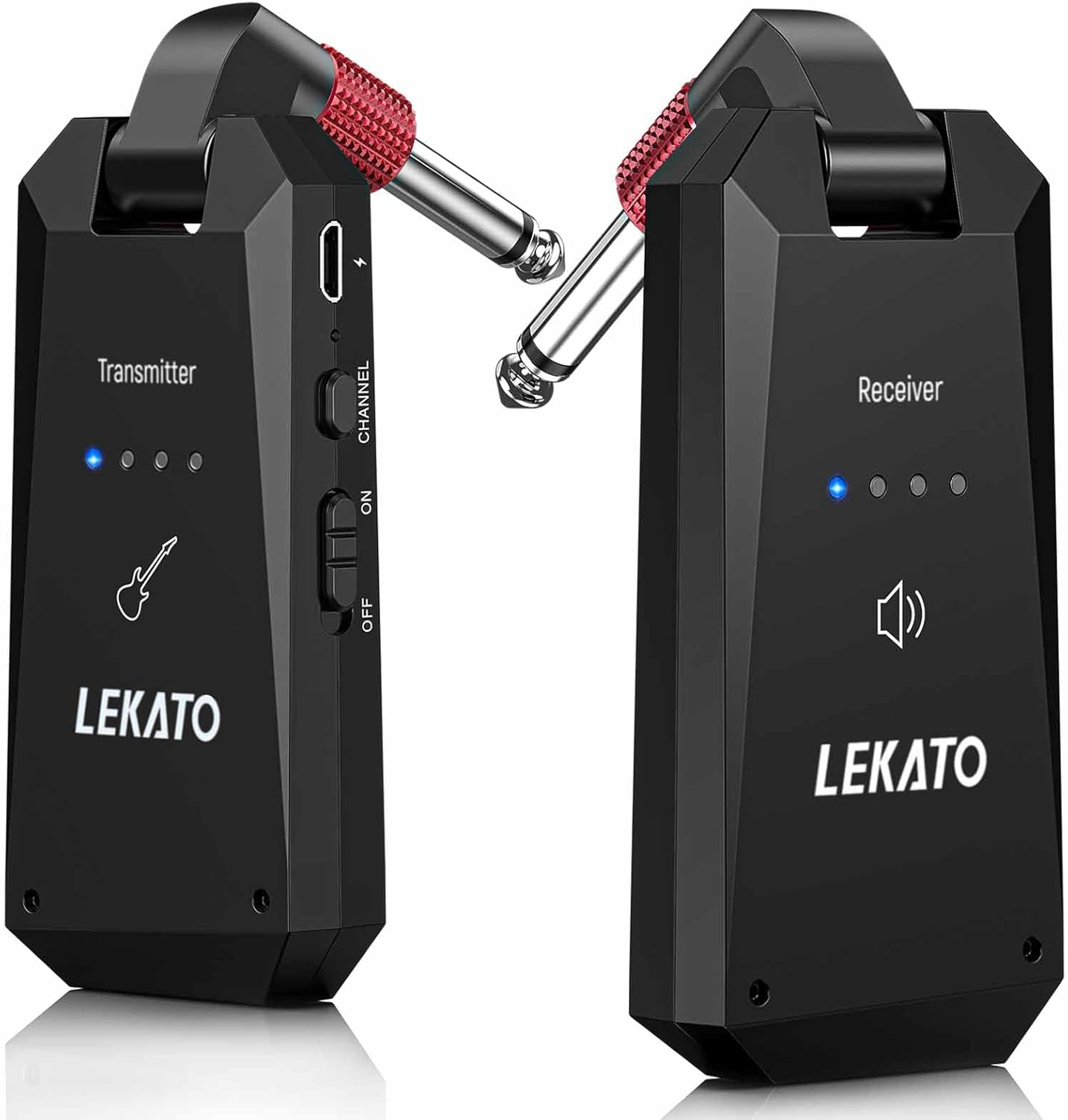 LEKATO 5.8Ghz Wireless Guitar Transmitter Receiver, Strong Anti-Interference Gui...