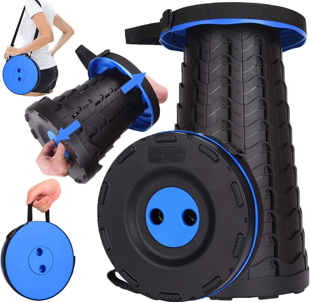 Fishboy Upgraded Collapsible Stool, 400lbs Max Weight, Lightweight But Sturdy, P...