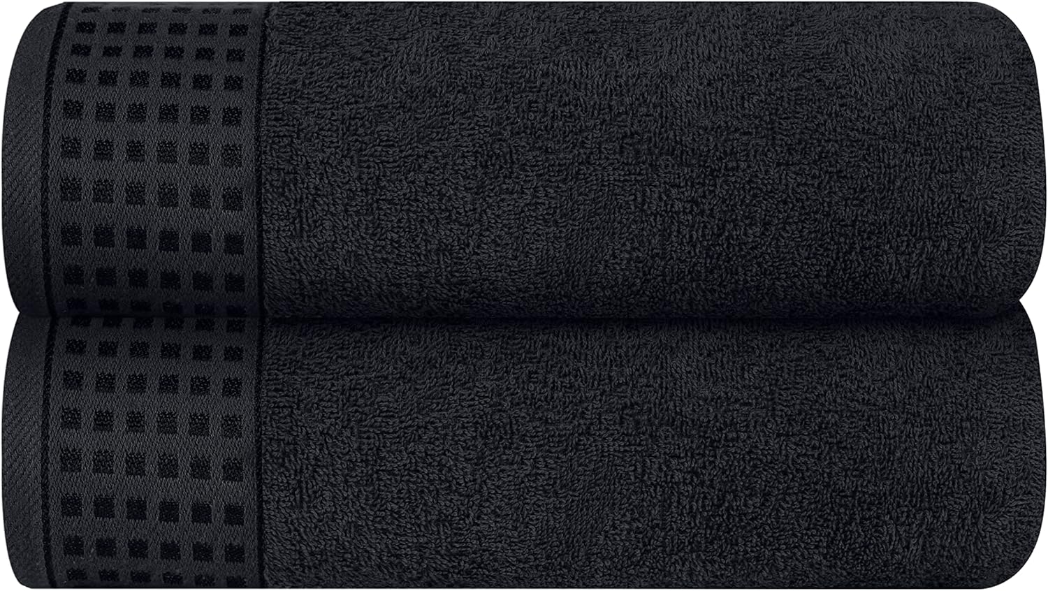 GLAMBURG 100% Cotton 2 Pack Oversized Bath Towel Set 28x55 Inches, Ultra Soft Hi...