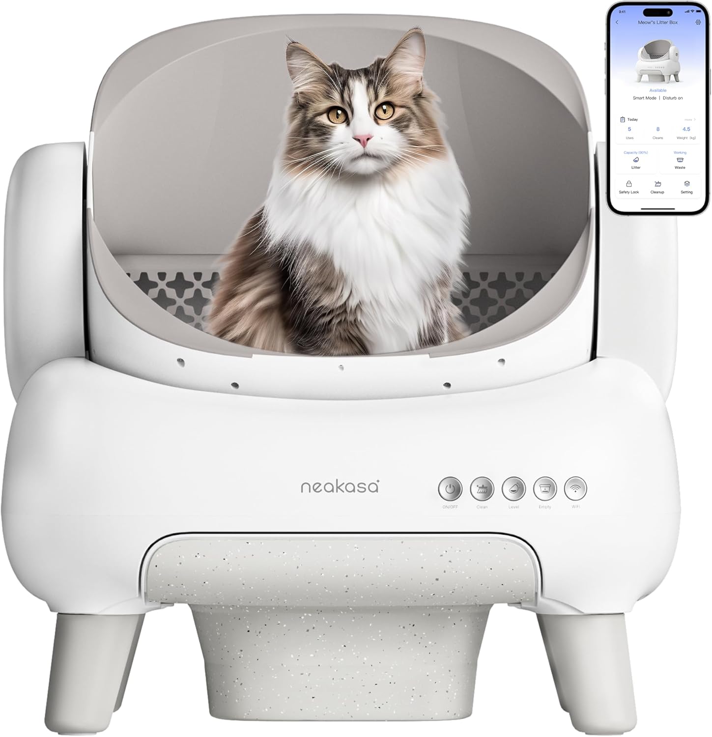 Neakasa M1 Lite Open-Top Self Cleaning Cat Litter Box, Automatic Cat Litter Box...