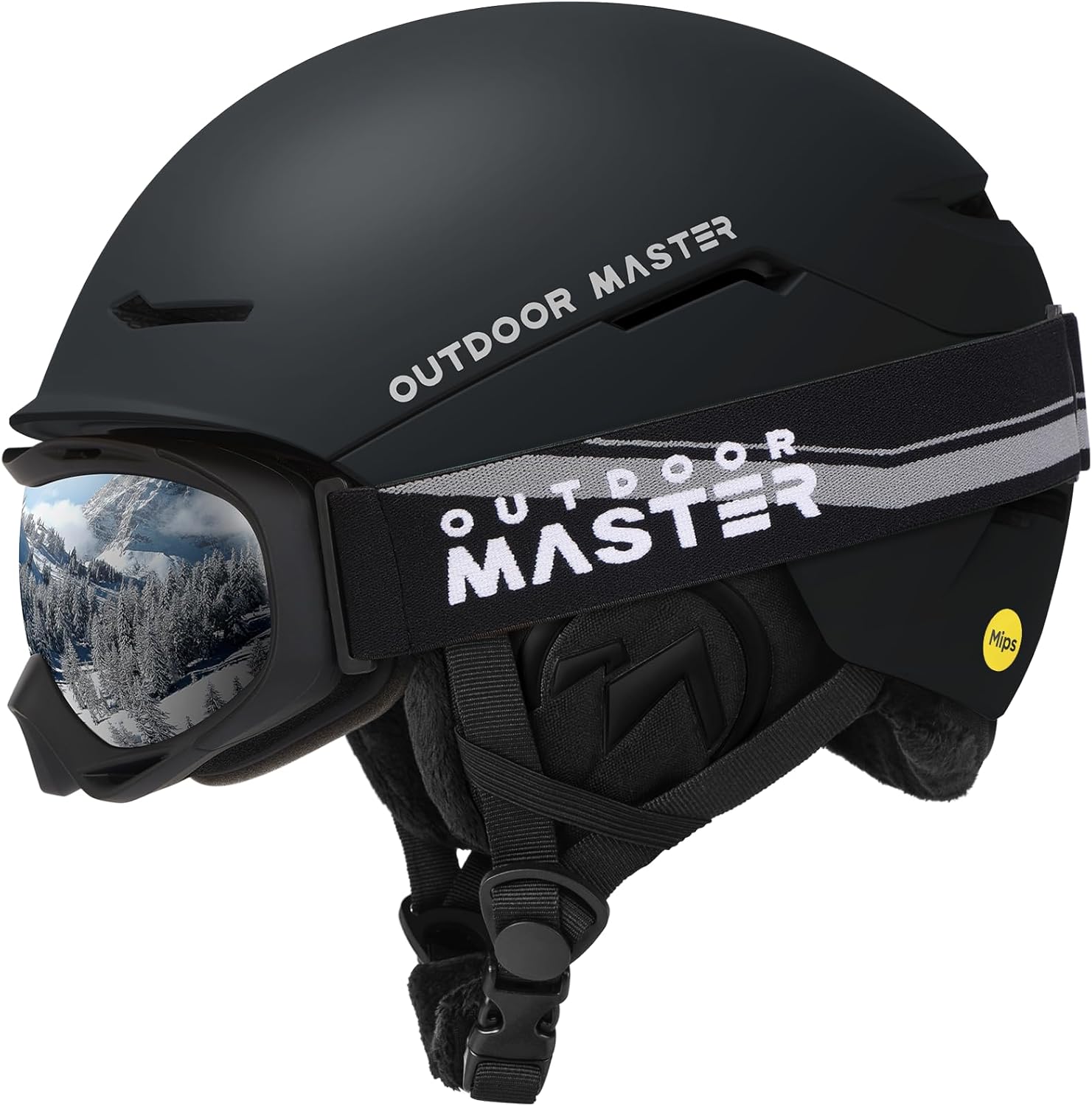 OutdoorMaster Ski Helmet Set,ELK MIPS Ski Helmet with OTG Ski Goggles - MIPS Sno...