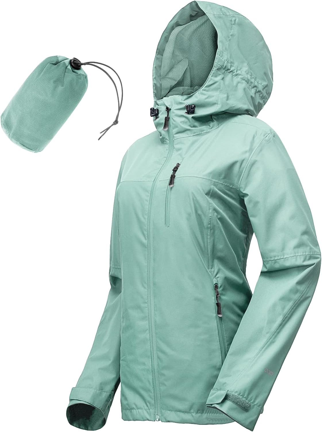 33,000ft Packable Rain Jacket Women Lightweight Waterproof Raincoat with Hood Cy...
