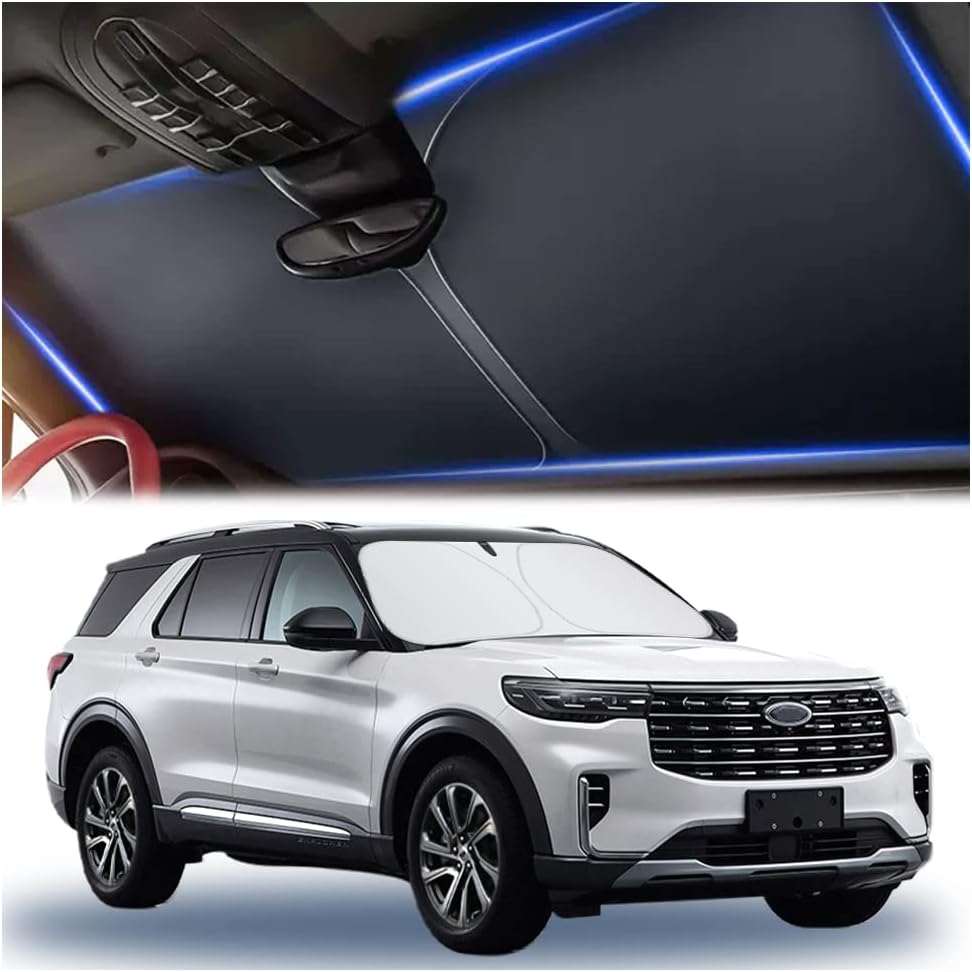 240T Thickened Automotive Glass Sunshade and Comes with Storage Bag,Keep Car Int...