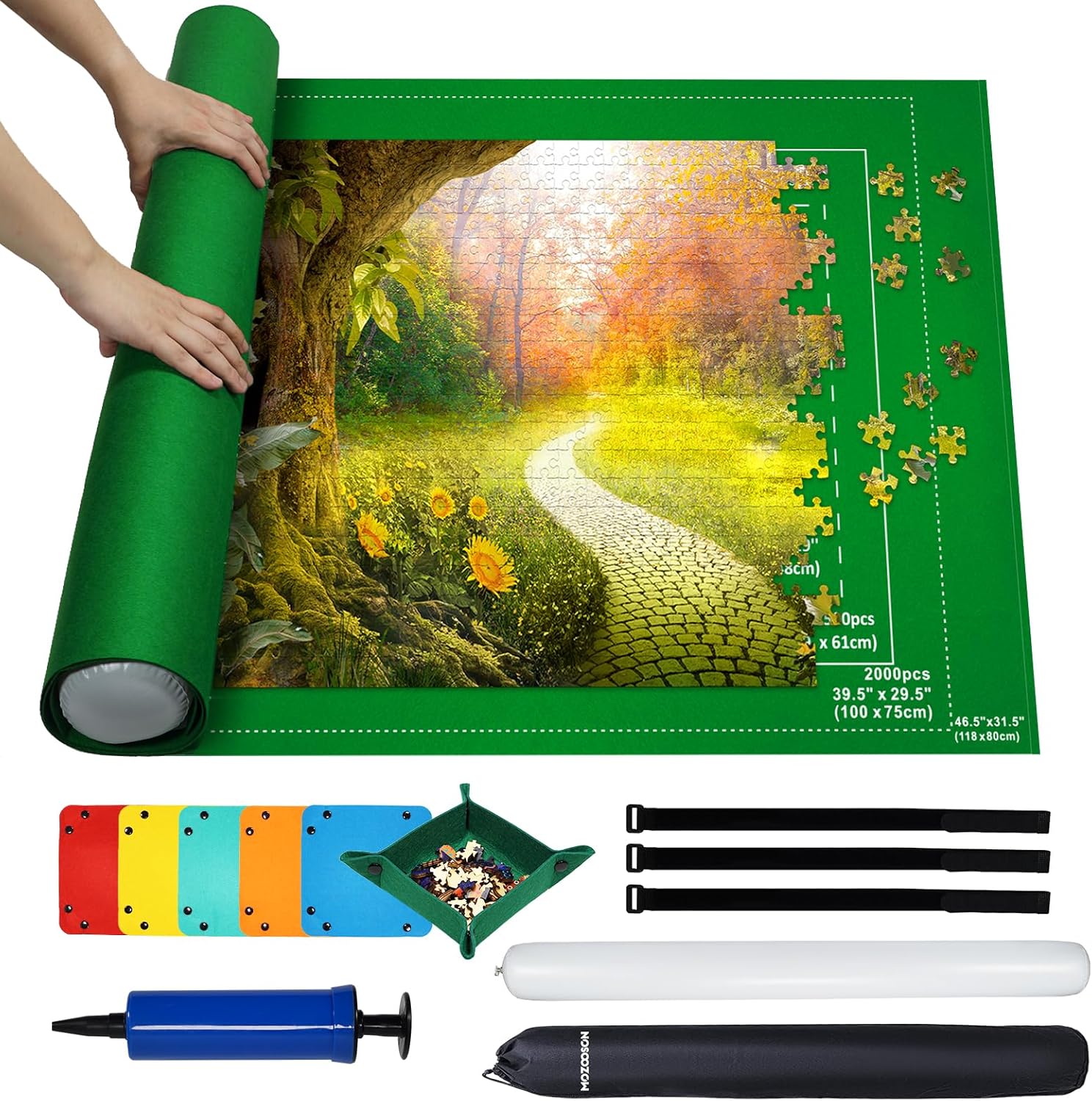 MOZOOSON Puzzle Mat, Jigsaw Mat, Puzzle Storage for up to 1000 1500 2000 Pieces,...