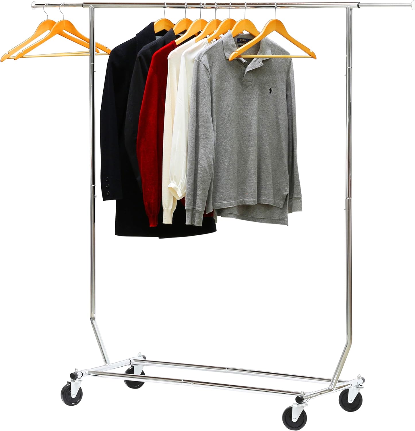 Simple Houseware Supreme Commercial Grade Clothing Garment Rack, Chrome Commerci...