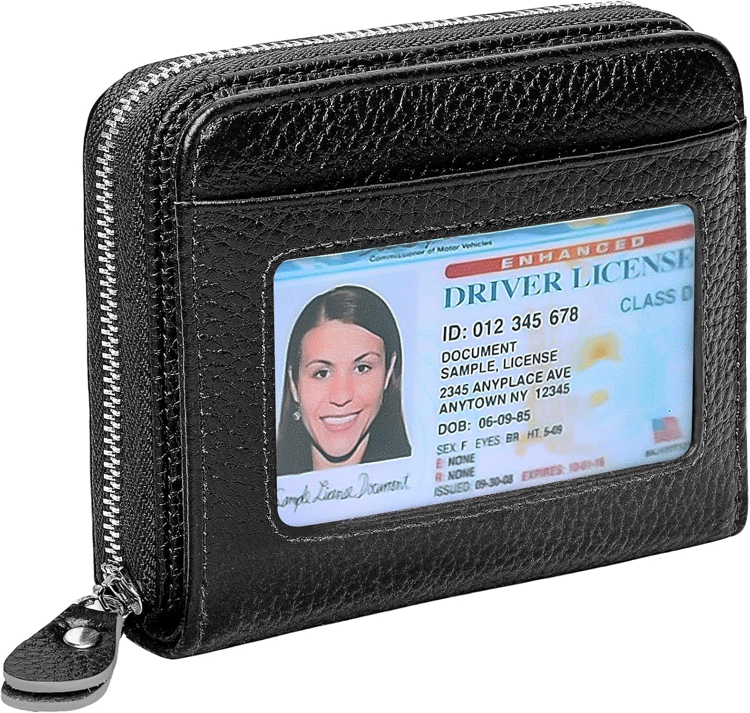 Genuine Small Wallet for Women, Slim RFID Blocking Credit Card Holder with ID Wi...