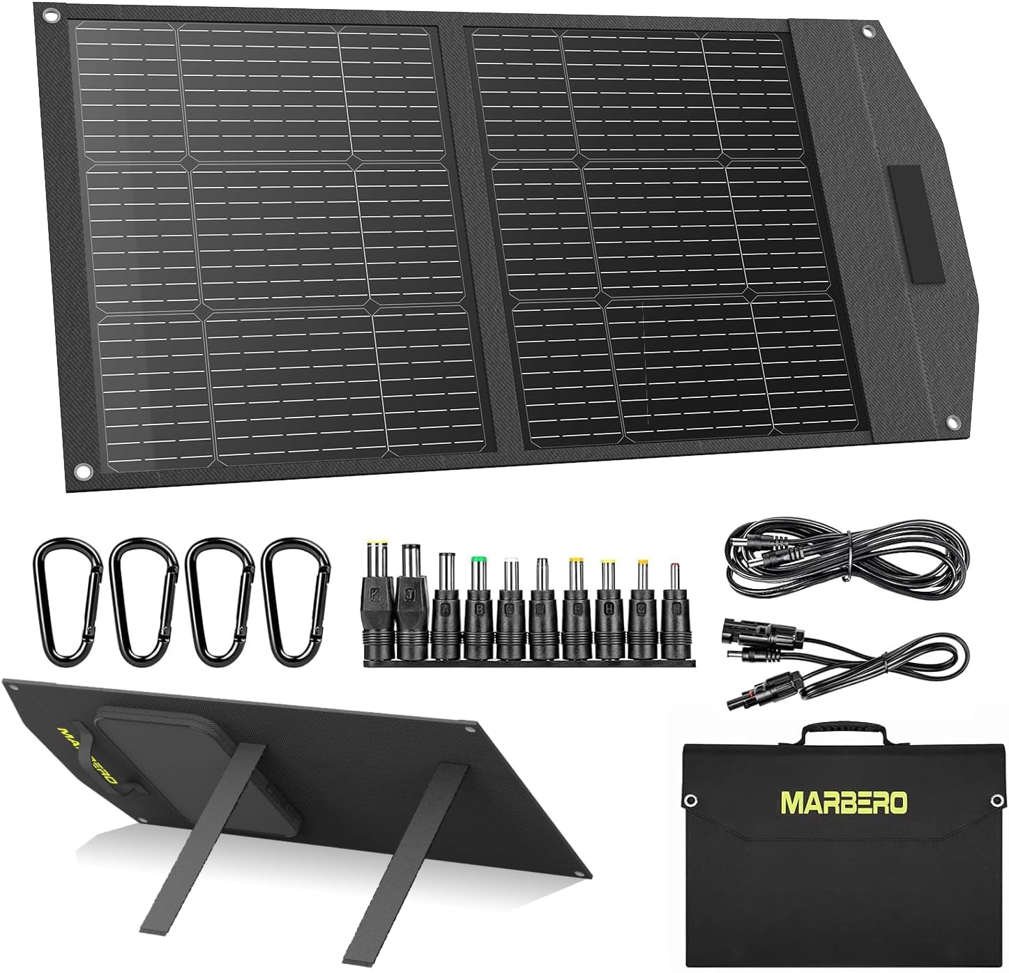MARBERO 100W Portable Solar Panel 100 Watt Foldable Solar Panel for Power Statio...