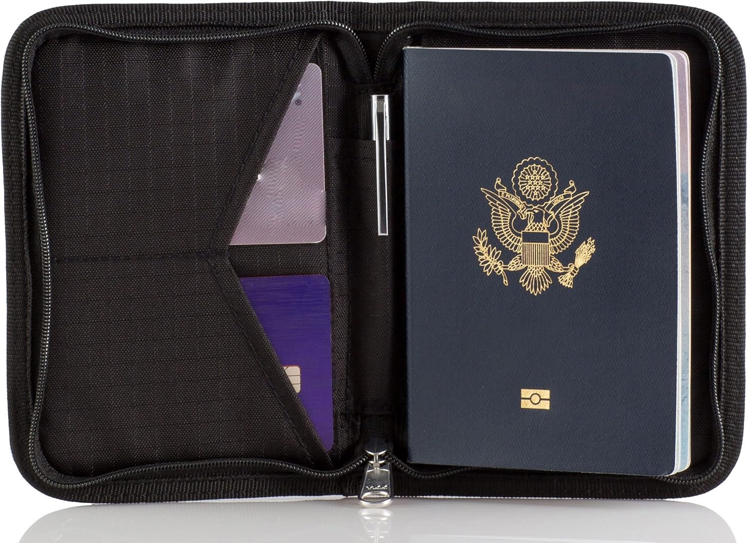 Passport Holder & Travel Wallet with RFID Blocking - Premium Document Organizer...