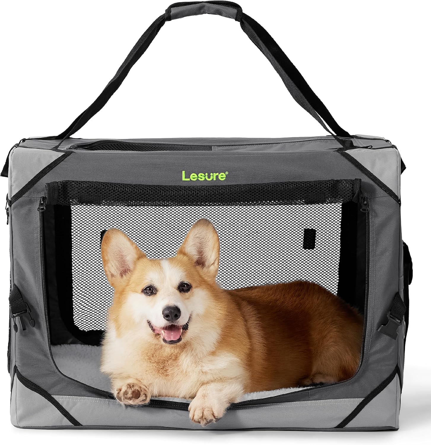 Lesure Dog Travel Crate Medium - Pet Soft Sided Carriers for Dogs Outdoor, Folda...