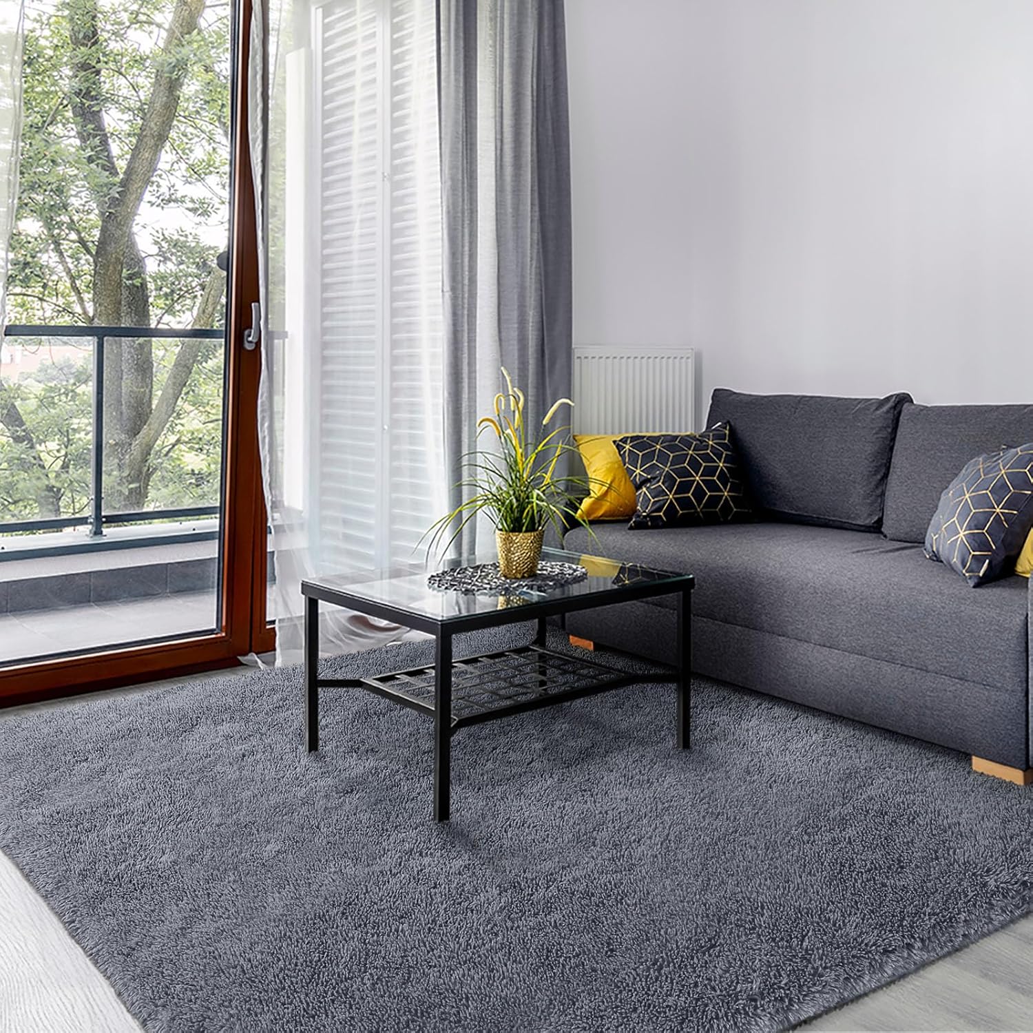 SOANNY Large Living Room Area Rug, Soft Fluffy Shaggy Carpet for Bedroom Dorm Nu...