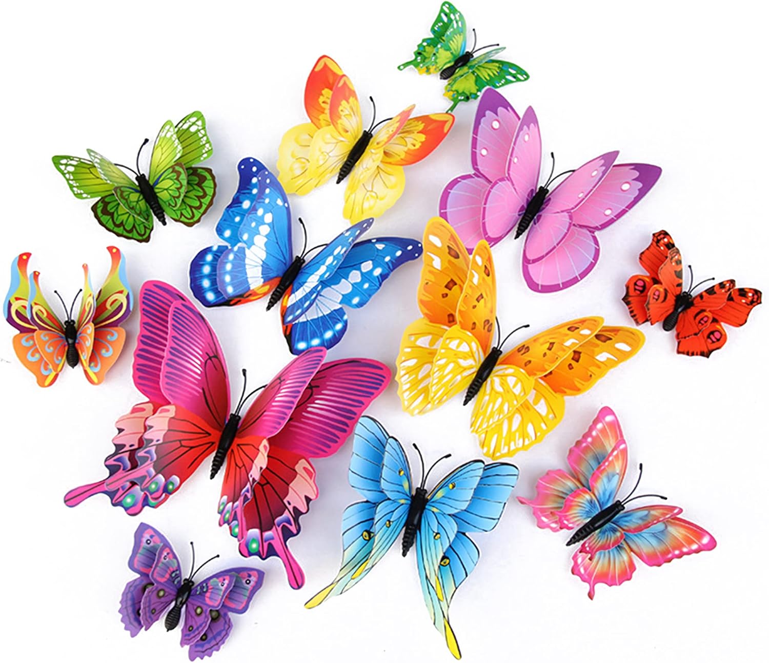 Butterfly Wall Decor 24/48 PCS, 3D Butterflies Stickers for Party Decorations wi...