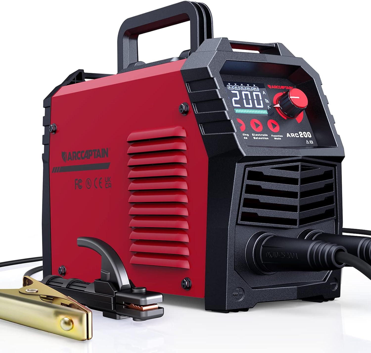 ARCCAPTAIN Stick Welder, [Large LED Display] 200A ARC/Lift TIG Welding Machine w...