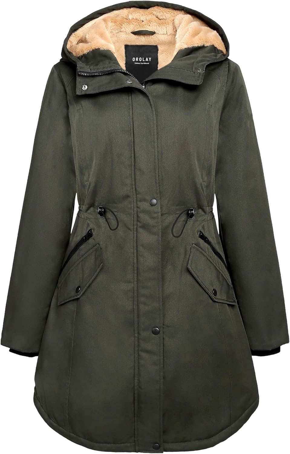 Orolay Women's Thicken Fleece Lined Parka Winter Coat Hooded Jacket with Pockets...
