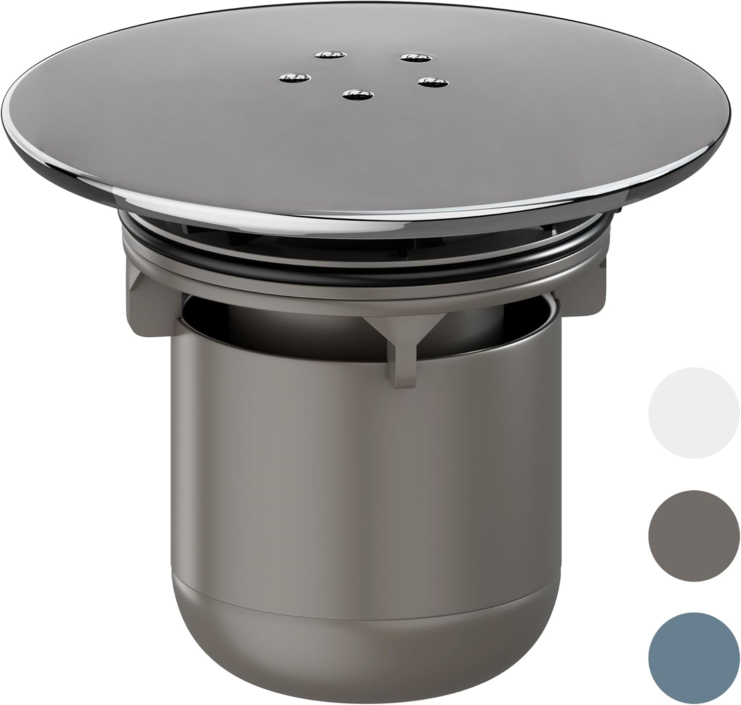 HNNHOME Shower Trap, Chrome Shower Drain Cover, Removable Top Fitting Cap Parts,...