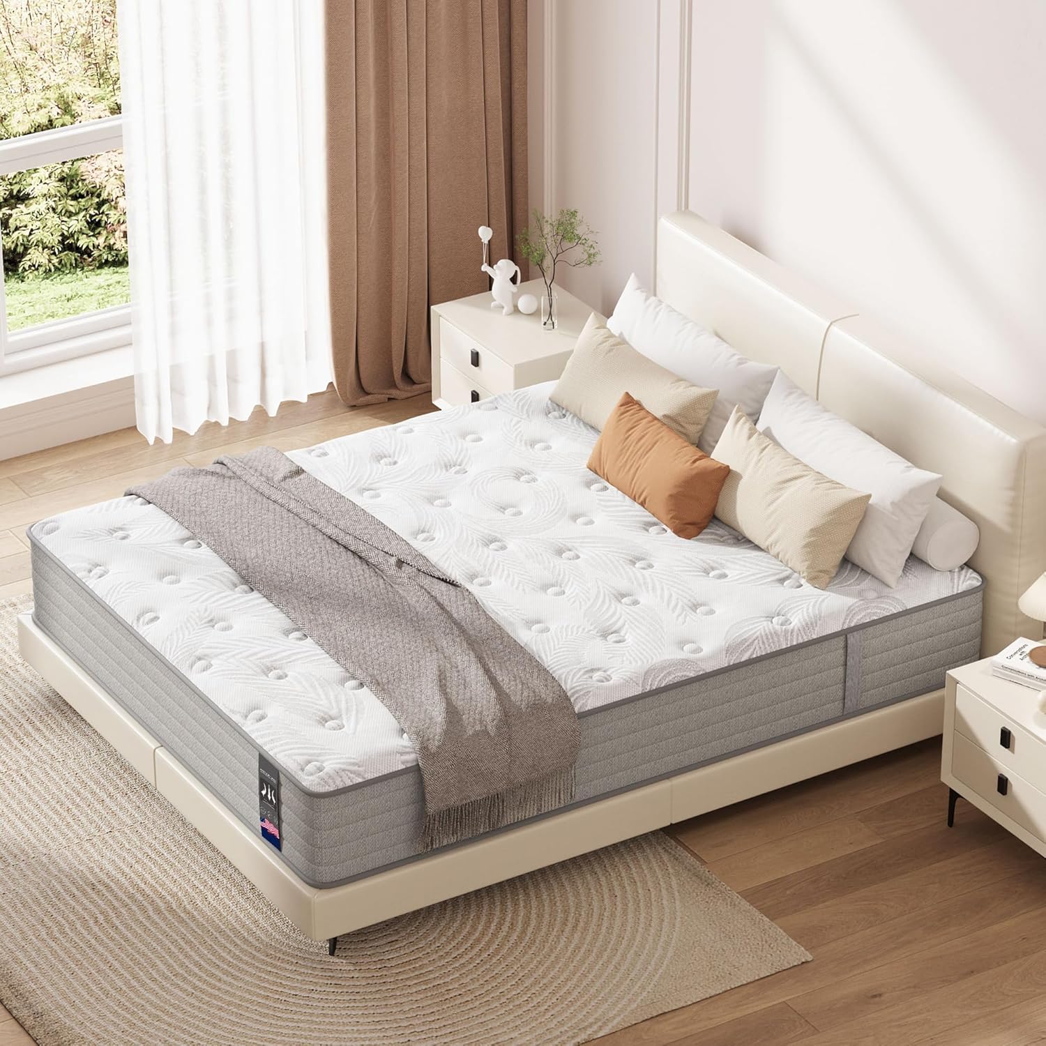 Twin XL Mattress, 12 inch Hybrid Gel Memory Foam Mattress with Pocket Springs, X...