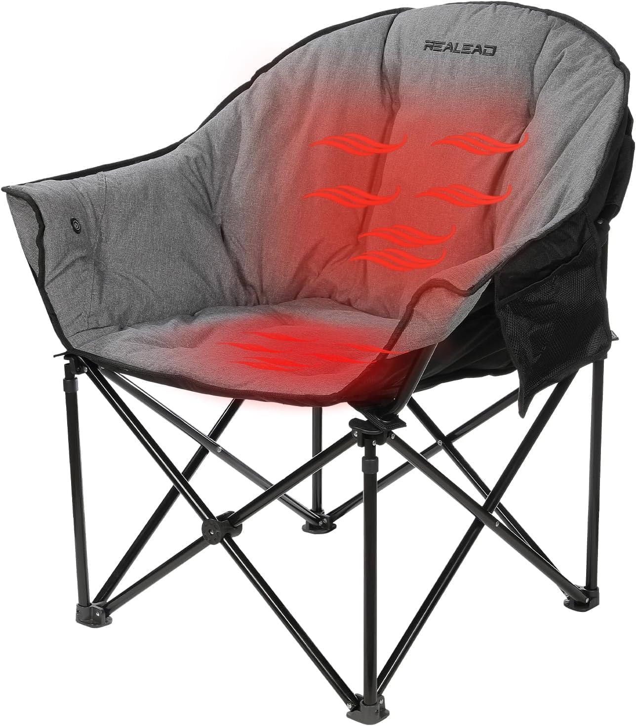 REALEAD Oversized Heated Camping Chair | Fully Thick Padded | Heated Chairs for...