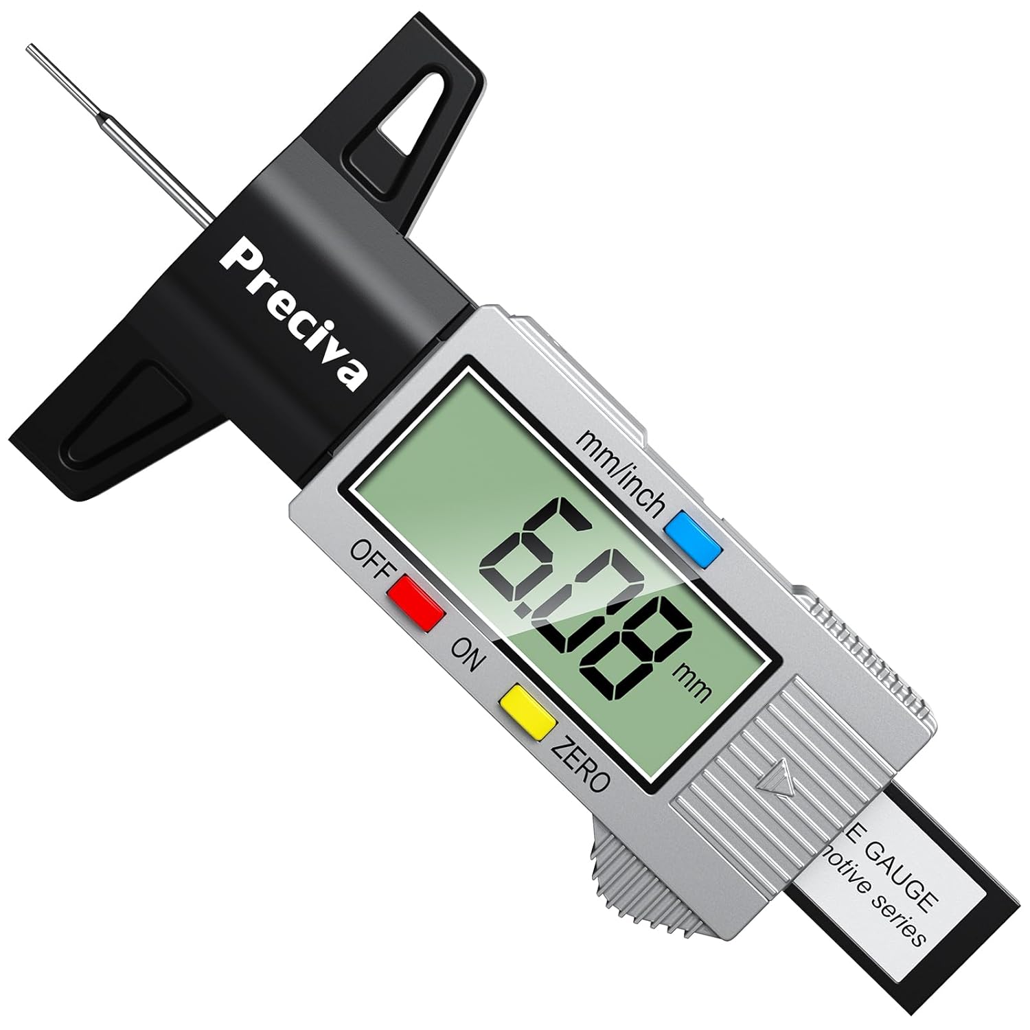 Tyre Tread Depth Gauge, Preciva Silver 0-25.4mm/Inch Digital Tire Checker UK, Ty...