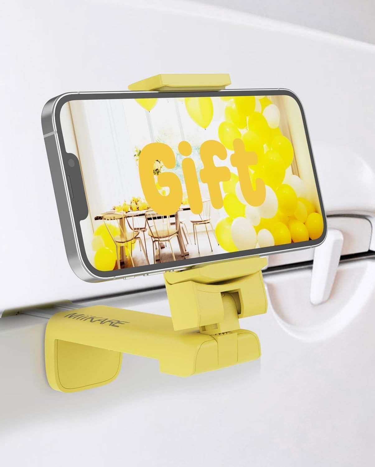 MiiKARE Yellow Phone Holder, Universal Portable Electronic Device Mount for Flyi...