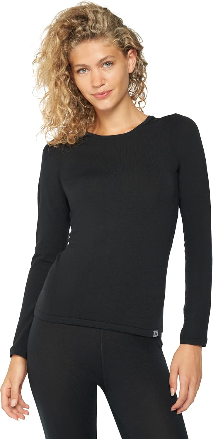 DANISH ENDURANCE Thermal Tops Womens, Merino Wool Base Layers, Thermal Long Slee...