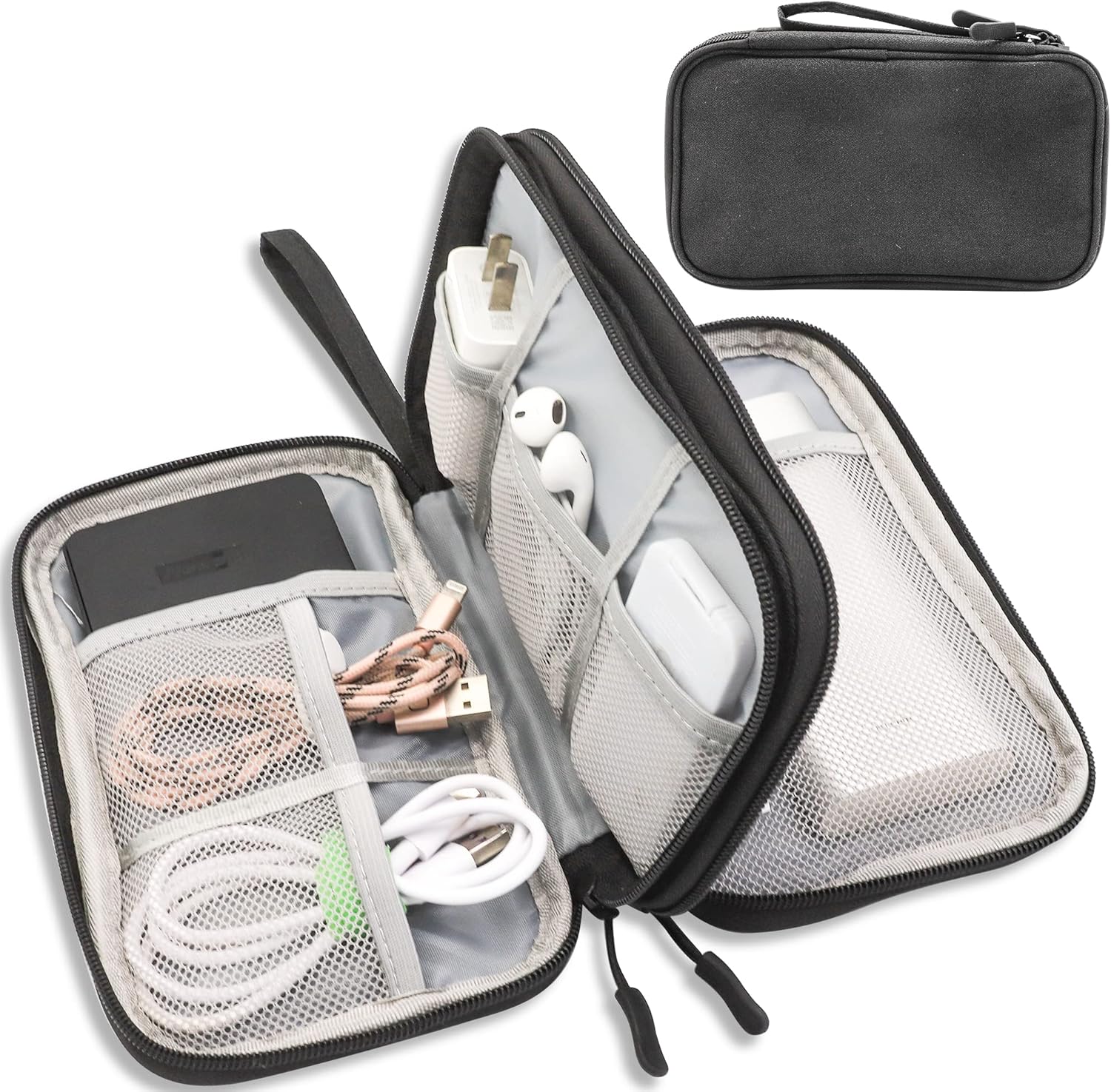 Teskyer Electronics Accessories Organiser Bag, Waterproof Cable Organiser Bag, T...