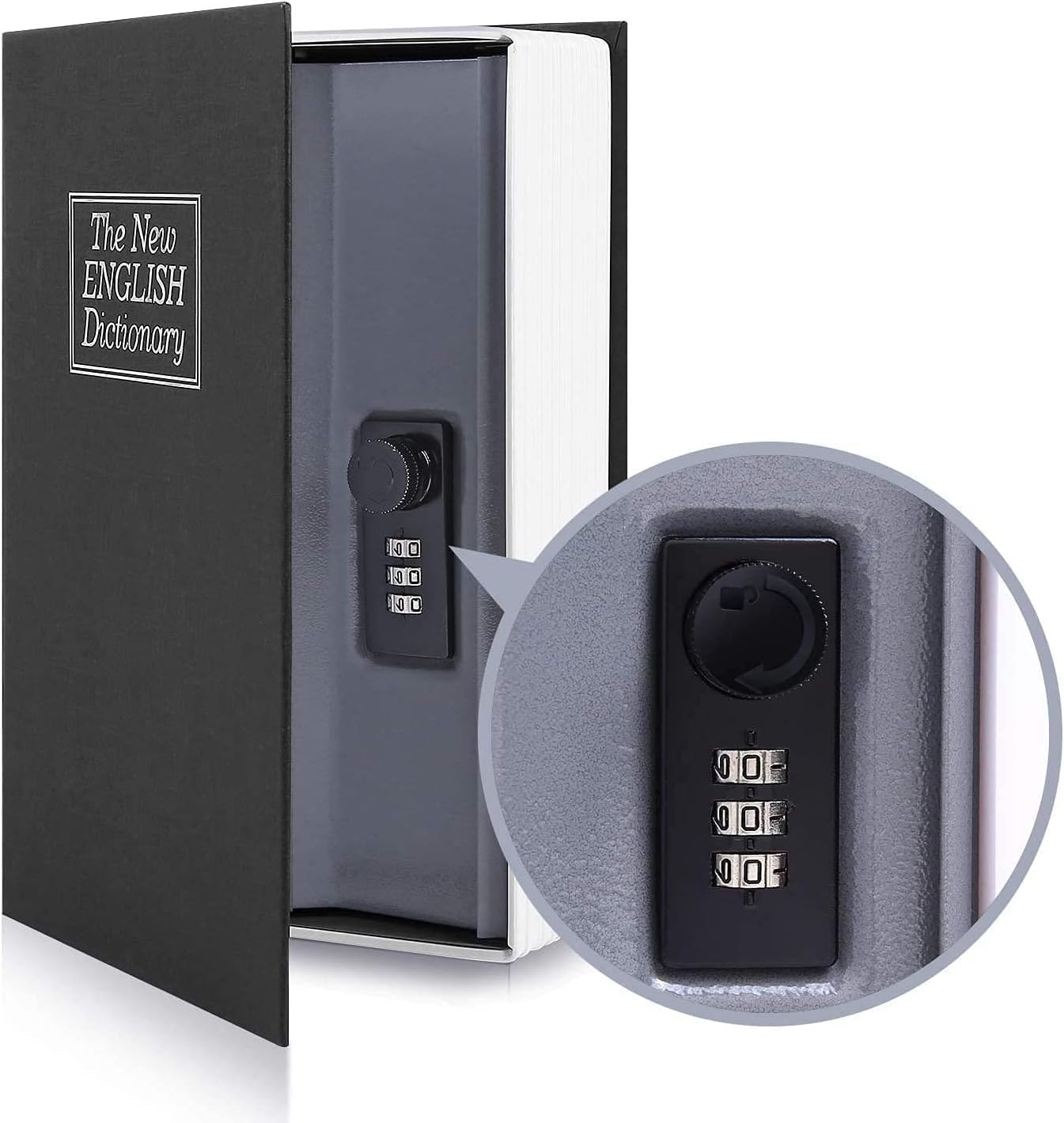 Book Safe with Combination Lock, Ohuhu Dictionary...