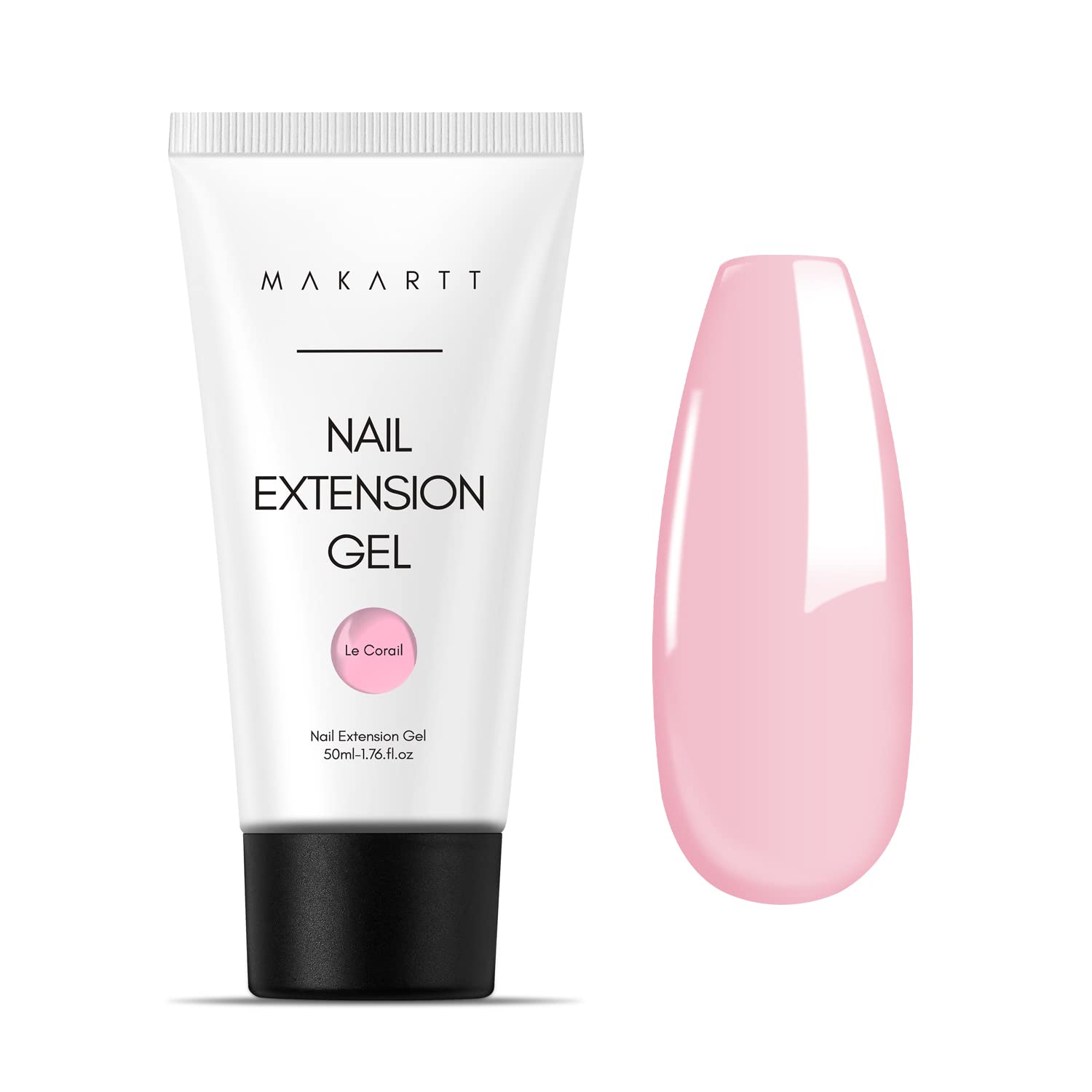 Makartt Poly Nail Gel: Natural Pink 50ML Gel Builder for Nail Extension Nail Str...