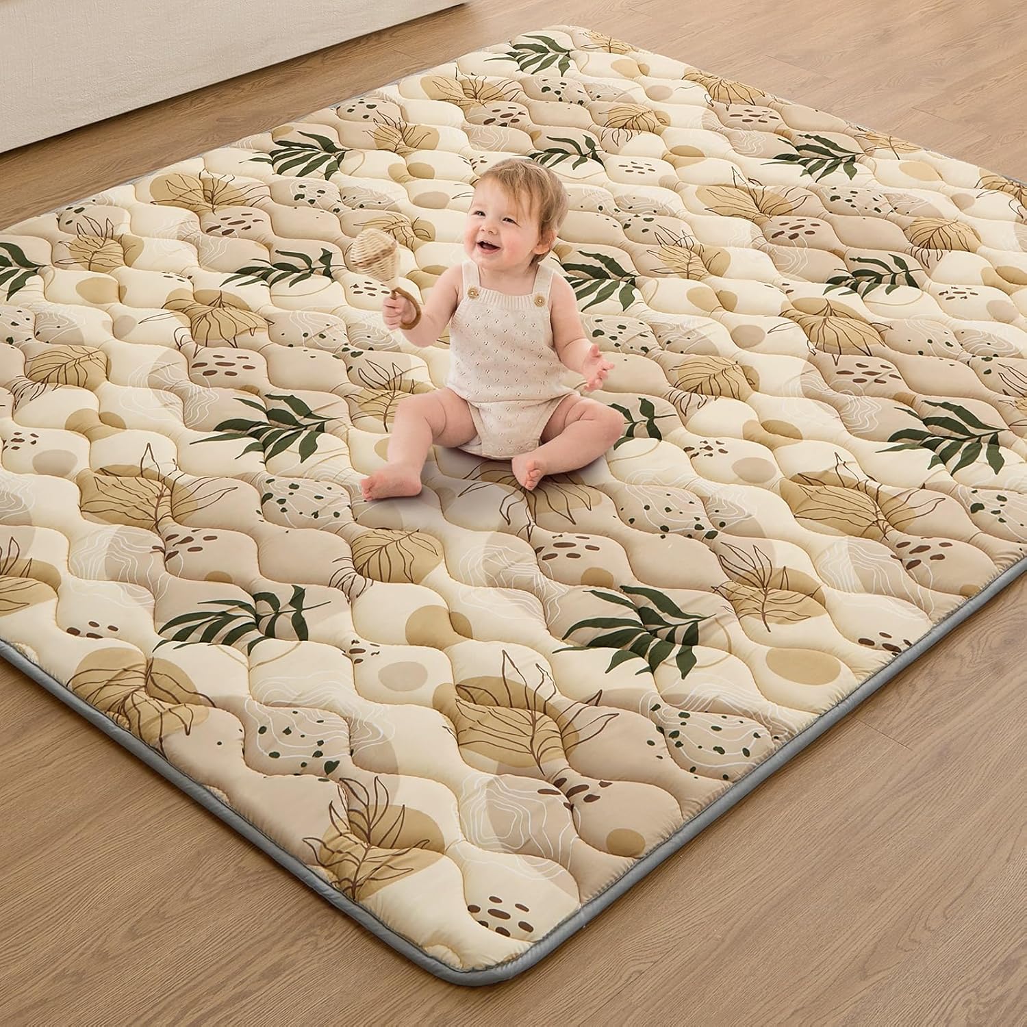 Blissful Diary Baby Play Mats for Floor, 71x59 Inch Extra Thicker & Large Soft C...