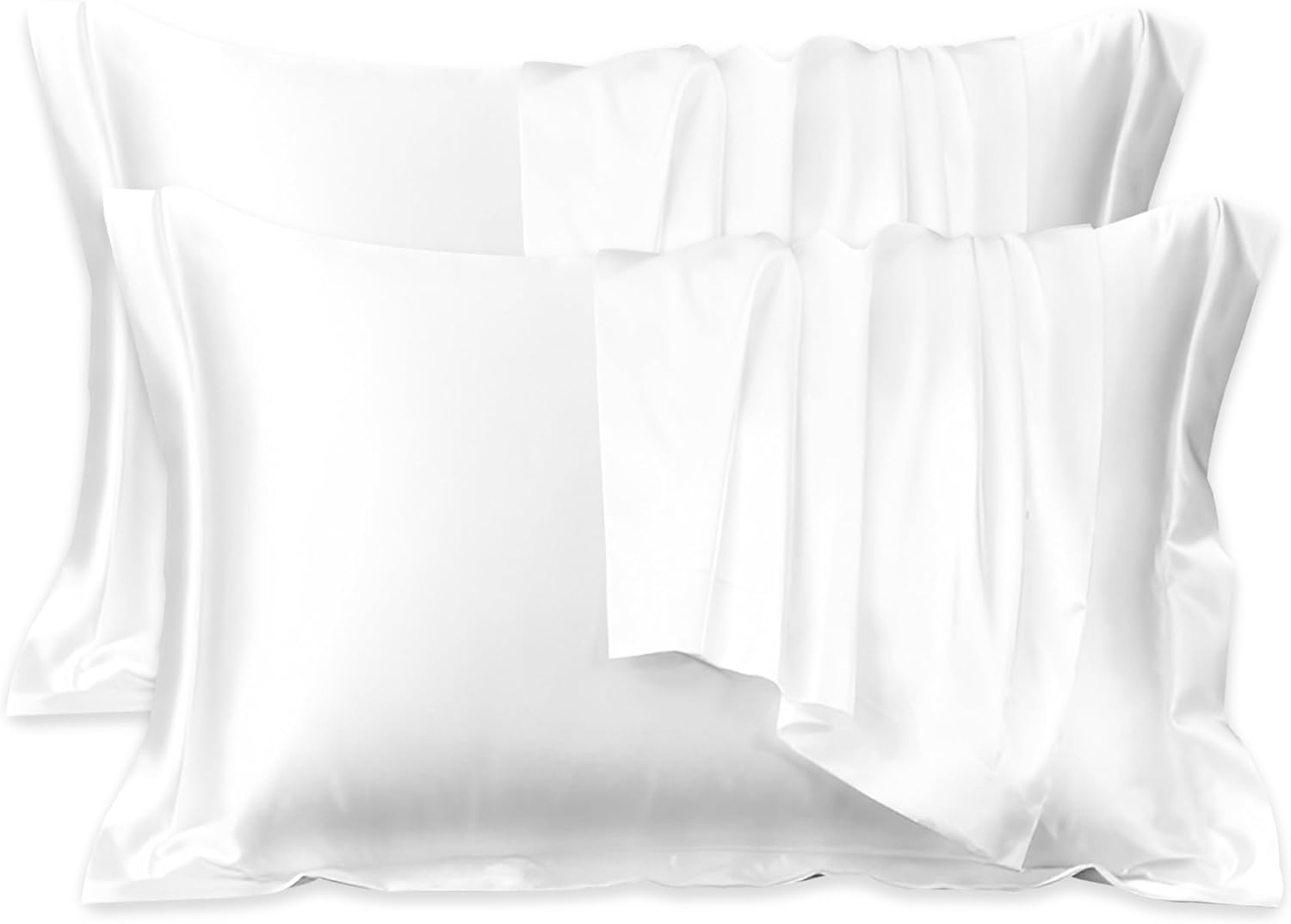UQQU 2 Pack 100% Natural Mulberry Silk Pillowcase for Hair and Skin Health, Stan...