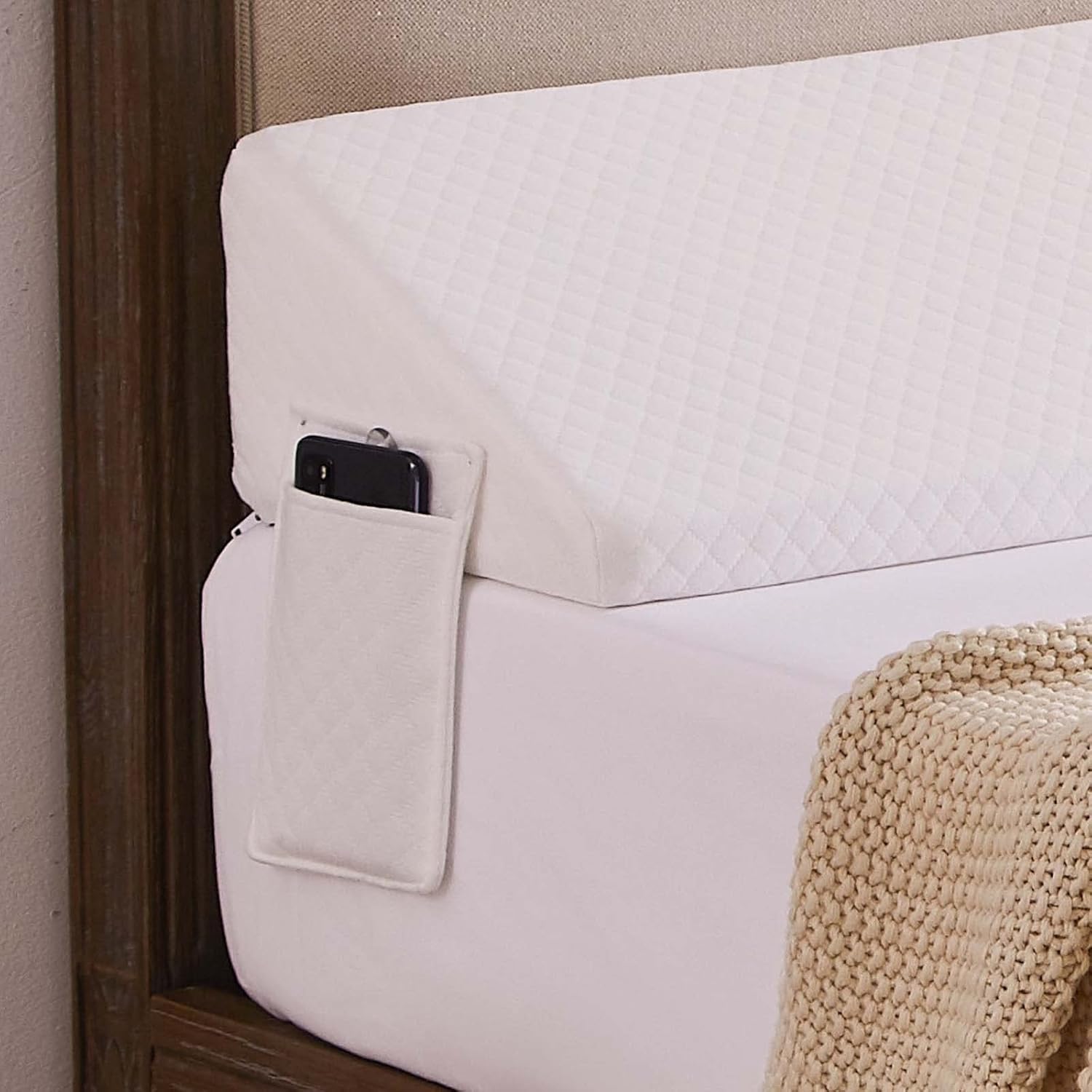 Homemate King Size（76"x10"x6"） Bed Wedge Pillow for Headboard - Bed Gap Filler...