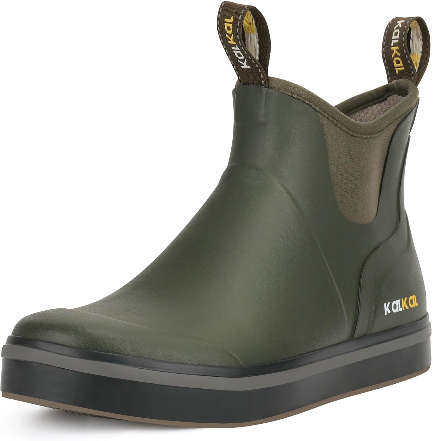 Kalkal Deck Boots for Men, Waterproof Men's Rain Boots, Saltwater Fishing Bootie...